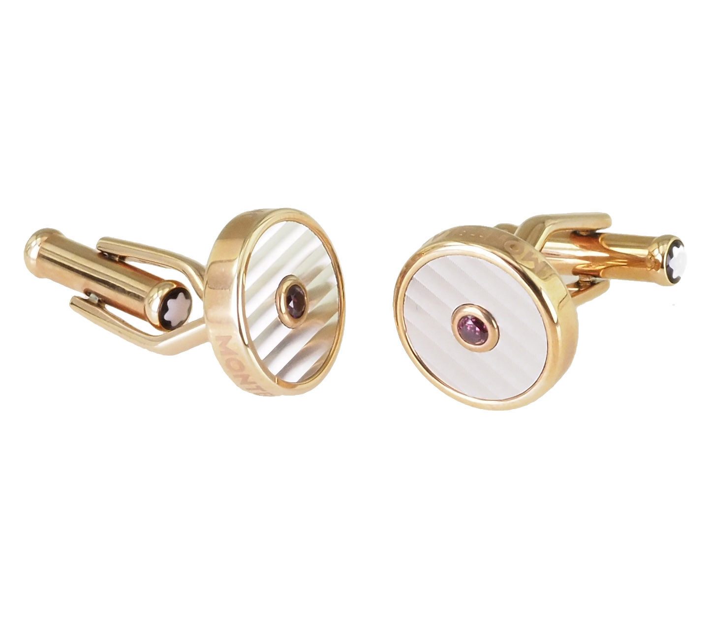 MONTBLANC Запонки Meisterstück MB 107585 Запонки Edelstahl Red Gold, mit Montblanc Prägung
