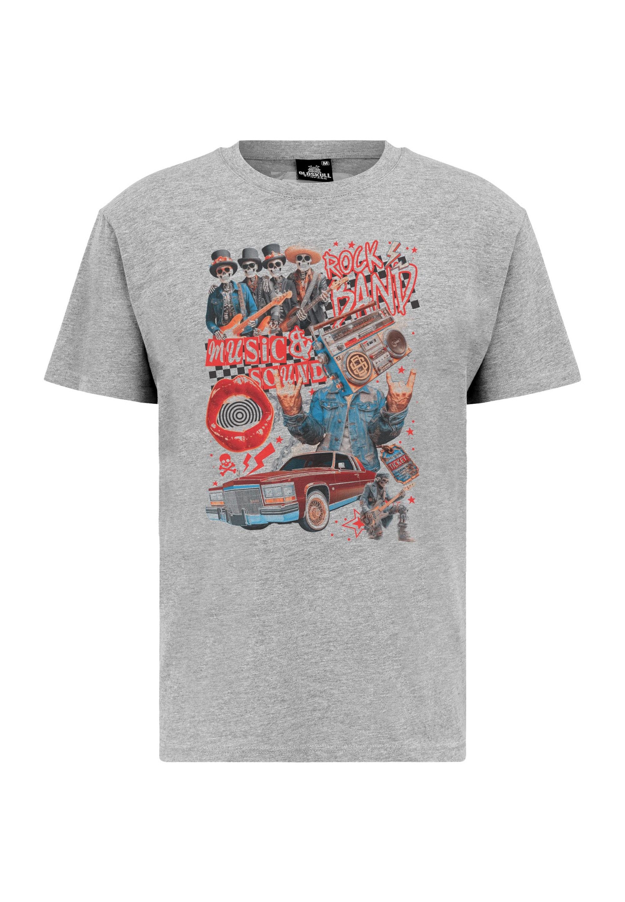Oldskull T-Shirt Xtreme Retro Rock Skull Graphic mit angesagtem Expression-Print