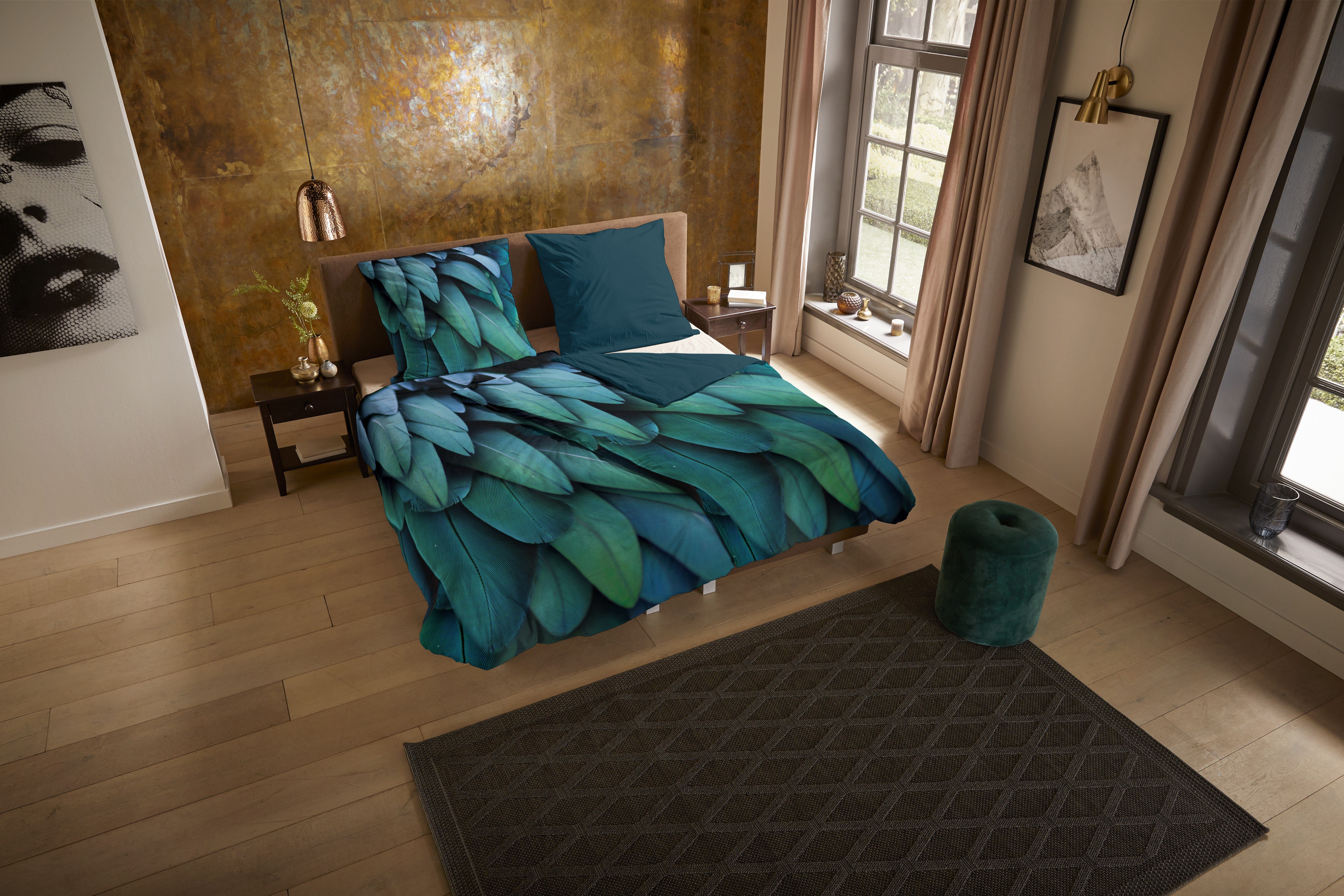 Pure Bettwäsche Renforcé Bettwäsche 135 X 200 cm + 1 x 80 X 80 cm Heather b günstig online kaufen