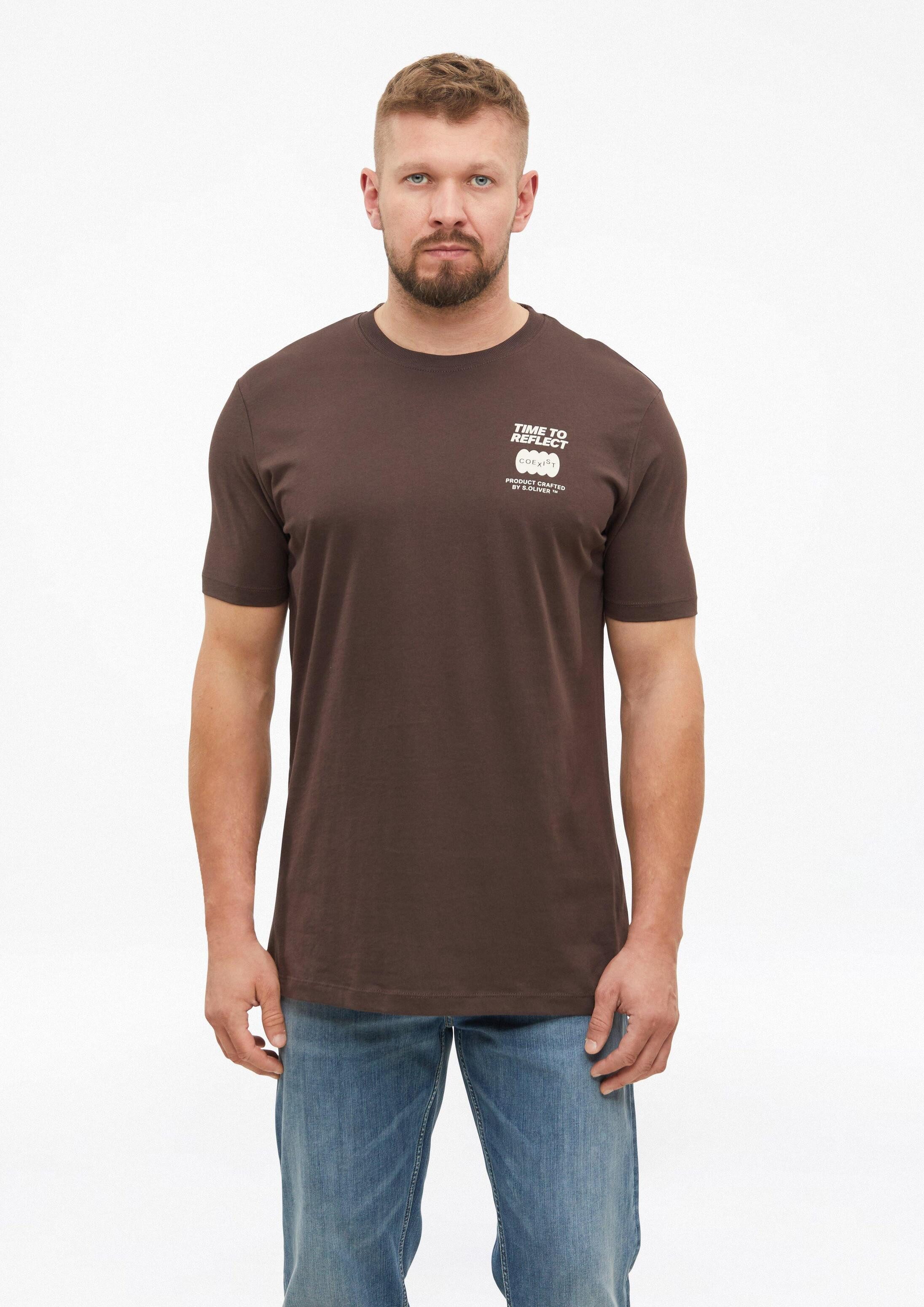 s.Oliver Kurzarmshirt T-Shirt Baumwoll-T-Shirt mit Artwork