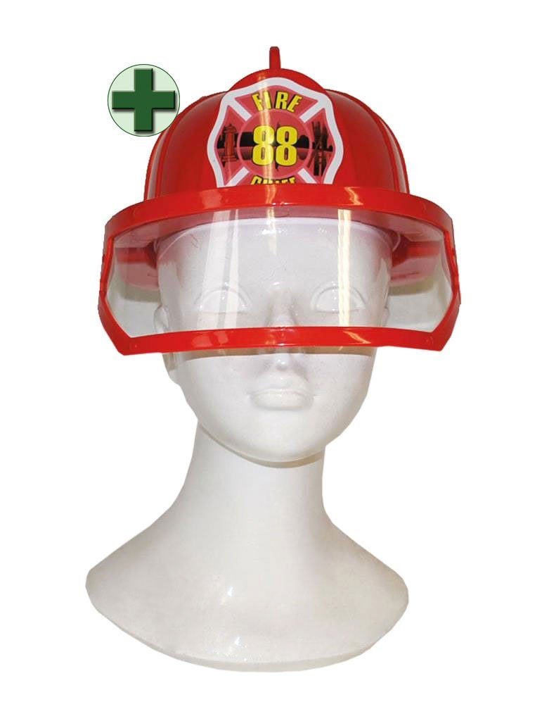 Karneval-Klamotten Kostüm Feuerwehrmann rot Jungen mit Feuerwehrhelm, Kinderkostüm Feuerwehrkostüm Karneval