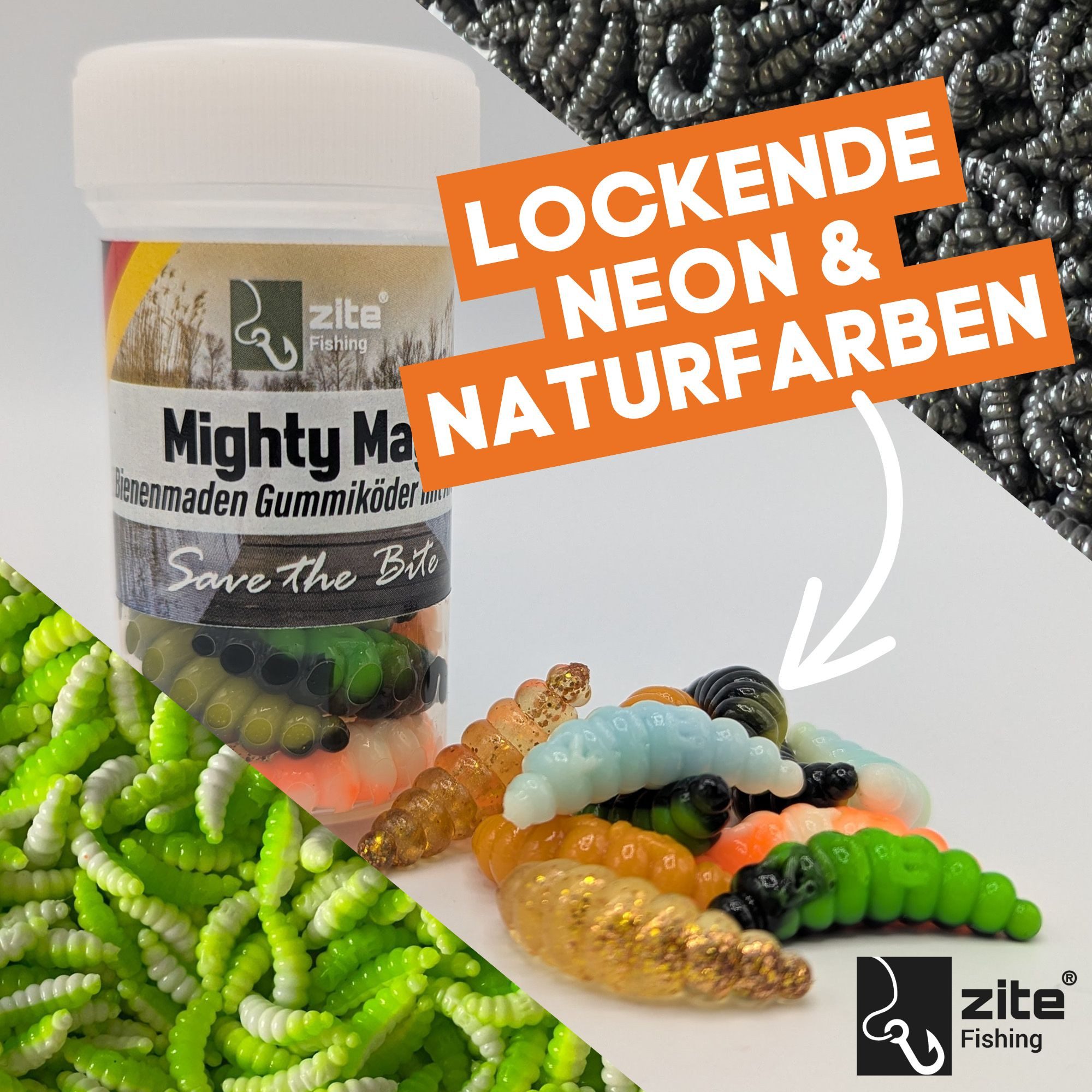 Zite Kunstköder Mighty Mag Mix Aroma 2,8 cm Bienenmade 12 Stück