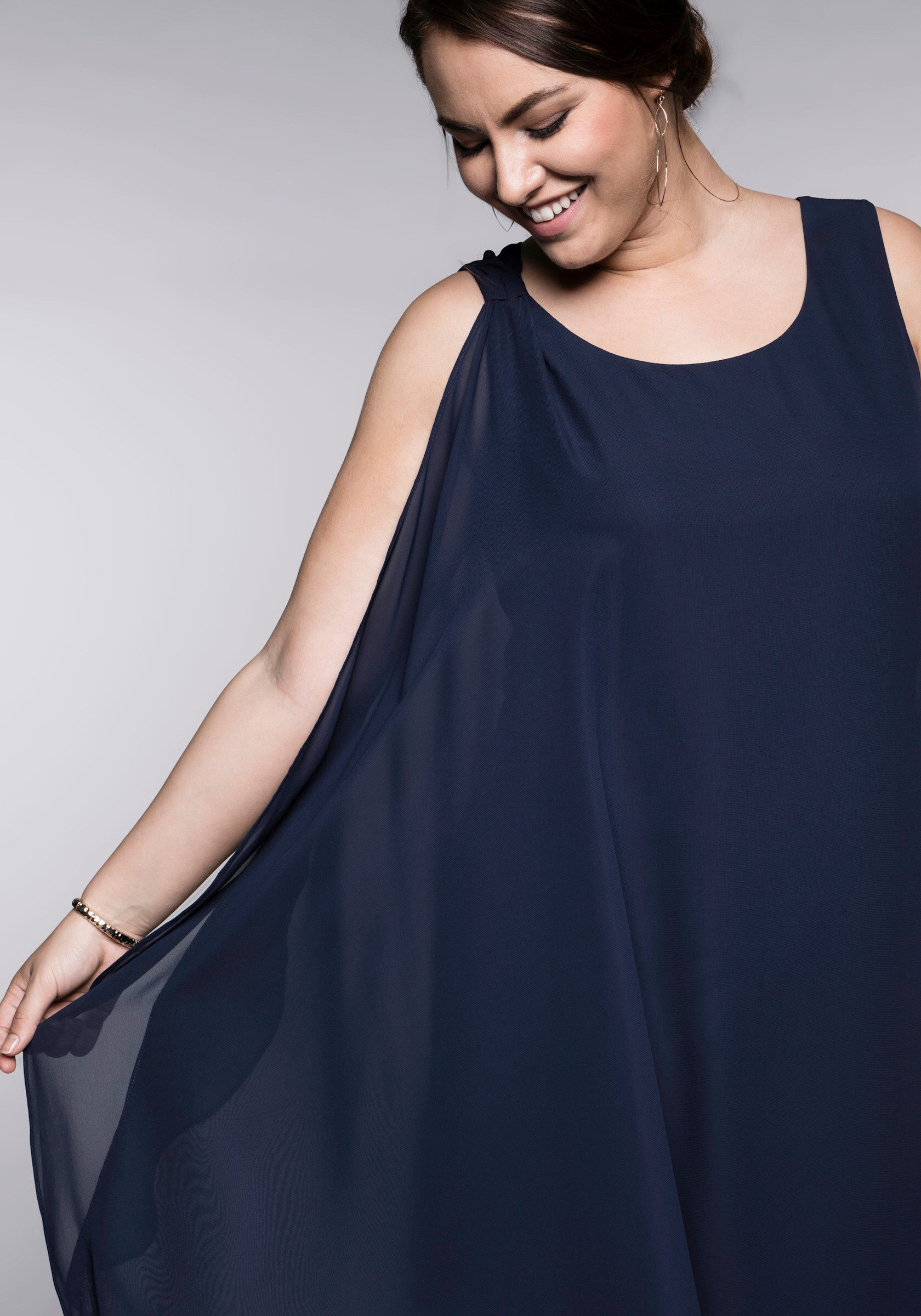 Sheego Etuikleid Chiffonkleid . günstig online kaufen