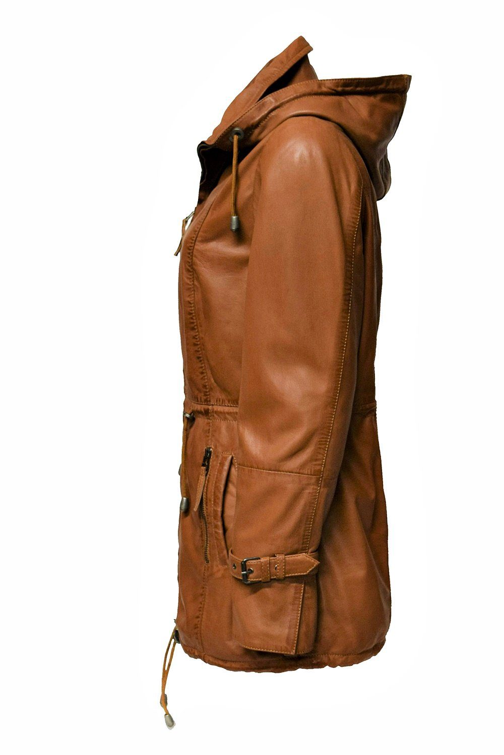 Zimmert Leather Ledermantel Delphine mit abnehmbarer Kapuze günstig online kaufen