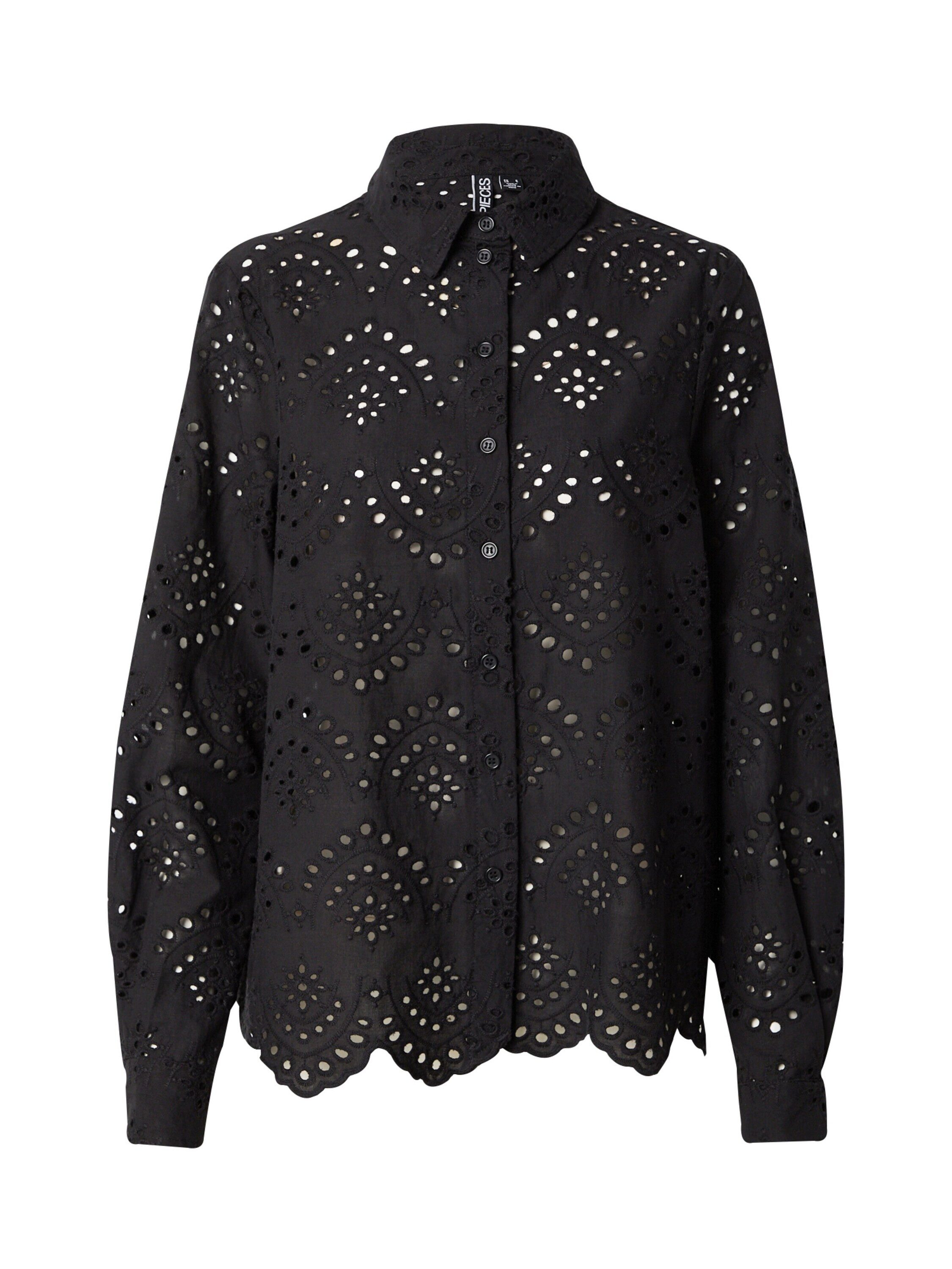 Spitzenbluse PCVILDE LS SHIRT WVN NOOS