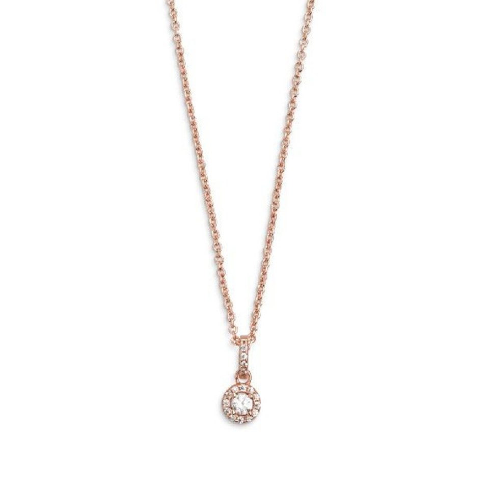 XENOX Kette mit Anhänger XENOX Kette Damen "Silver Circle K" rosèfarben XS7360R
