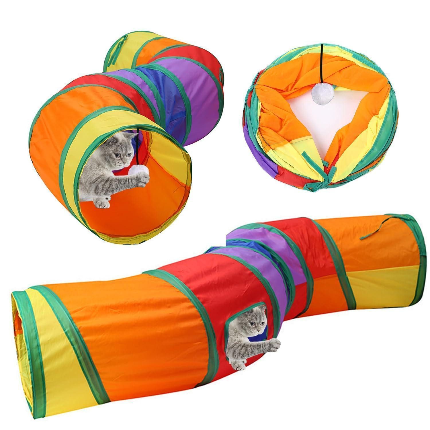 LuxusKollektion Agility-Tunnel Katzenspielzeug Tunnel faltbar S-Form, Textil, (1-tlg)
