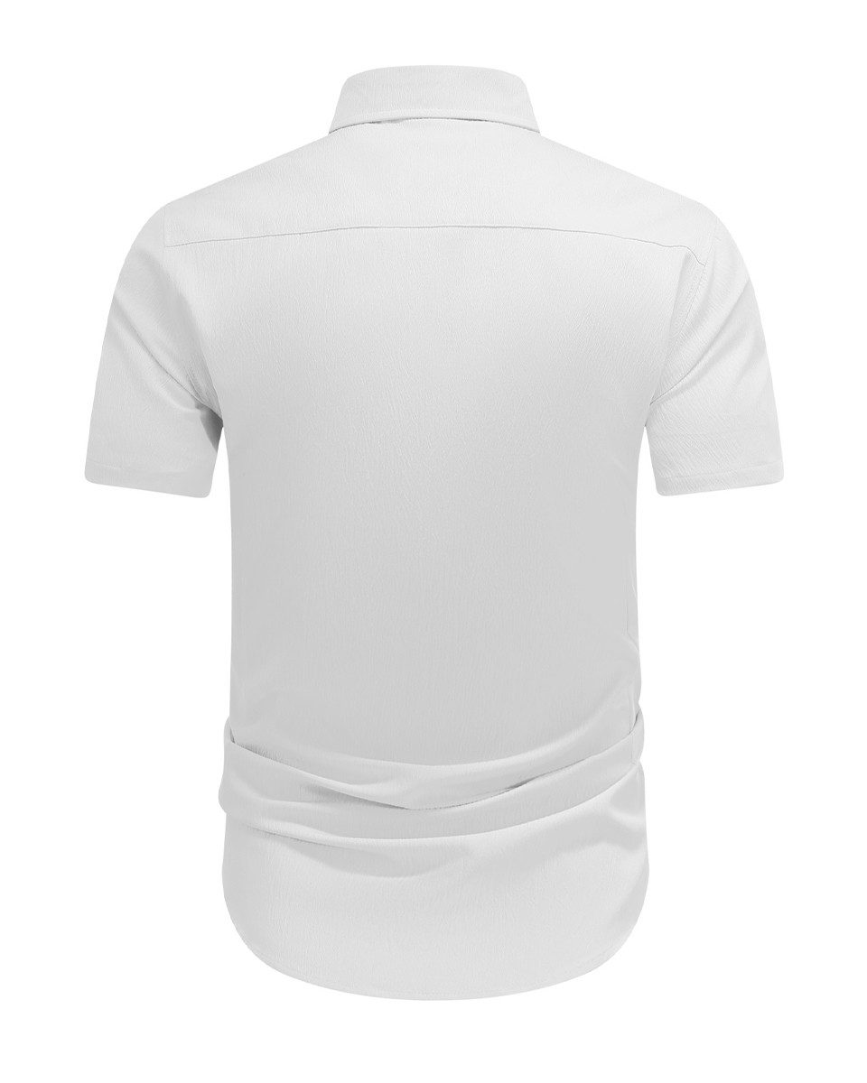 Allthemen Kurzarmhemd Regular Fit leichtes Freizeithemd mit Strukturmuster günstig online kaufen