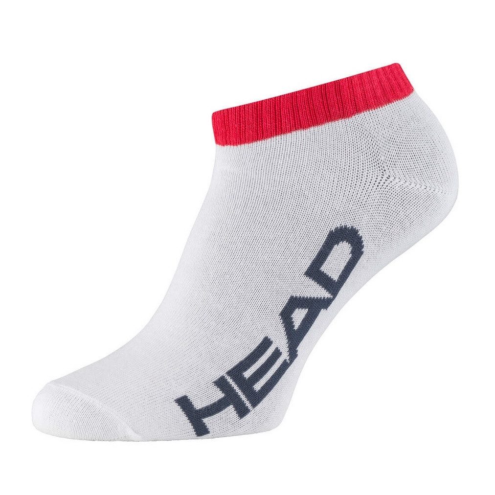 Tennissocken Sneaker weiss/rot - 1 Paar