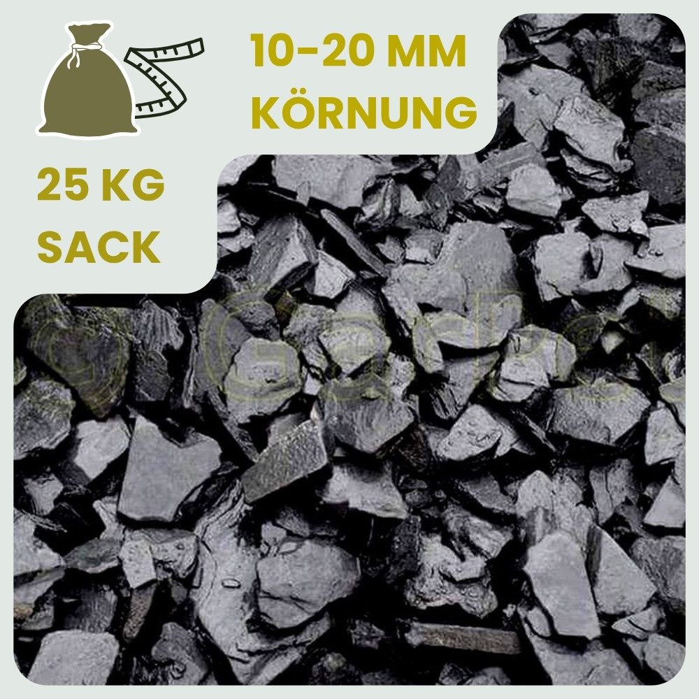 GarPet Dekokies Schiefersplitt Garten 25 Kg Zierkies Schwarz Schieferbruch Dekostein