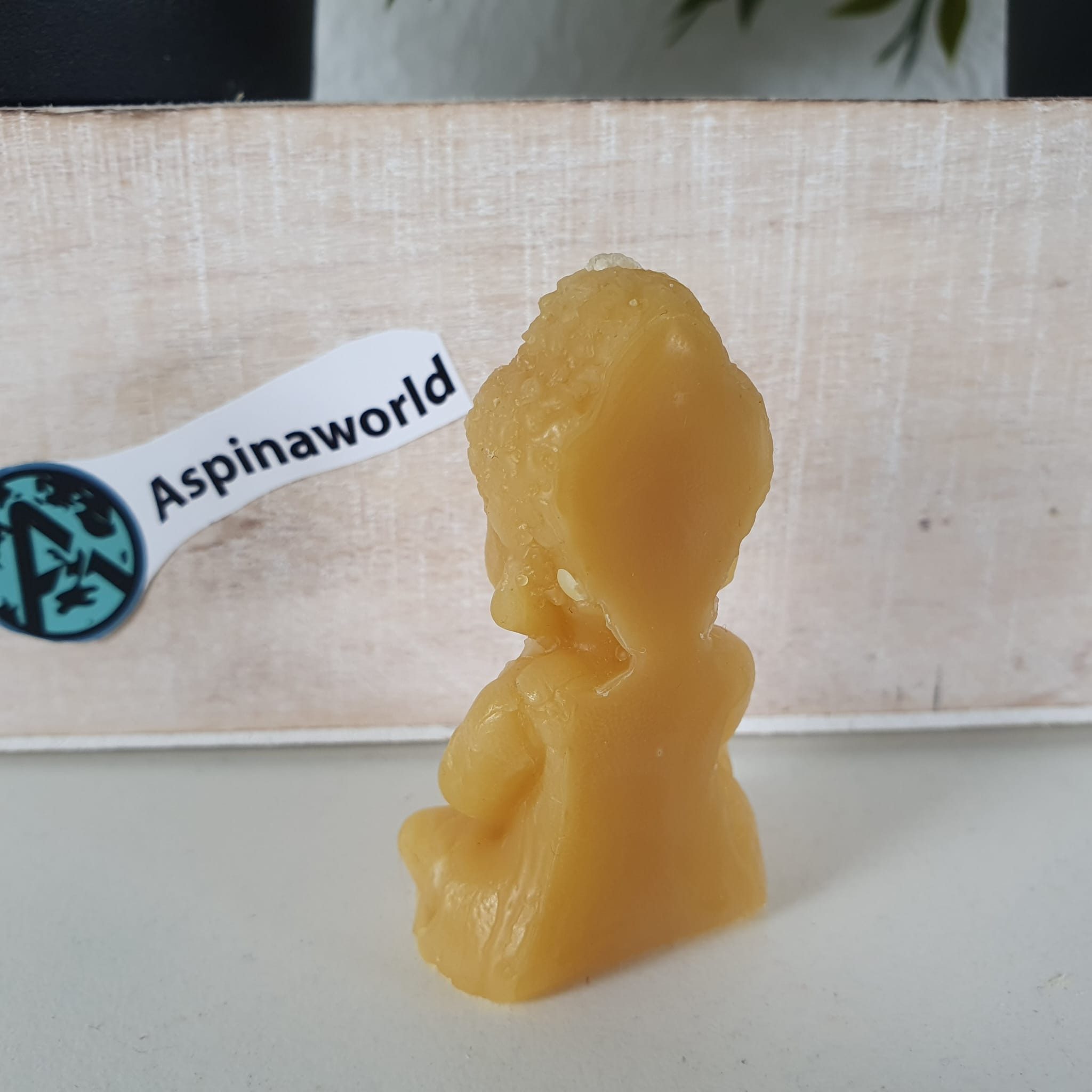 Aspinaworld Formkerze Buddha Kerze Asien 6 cm – Kerze aus Bienenwachs
