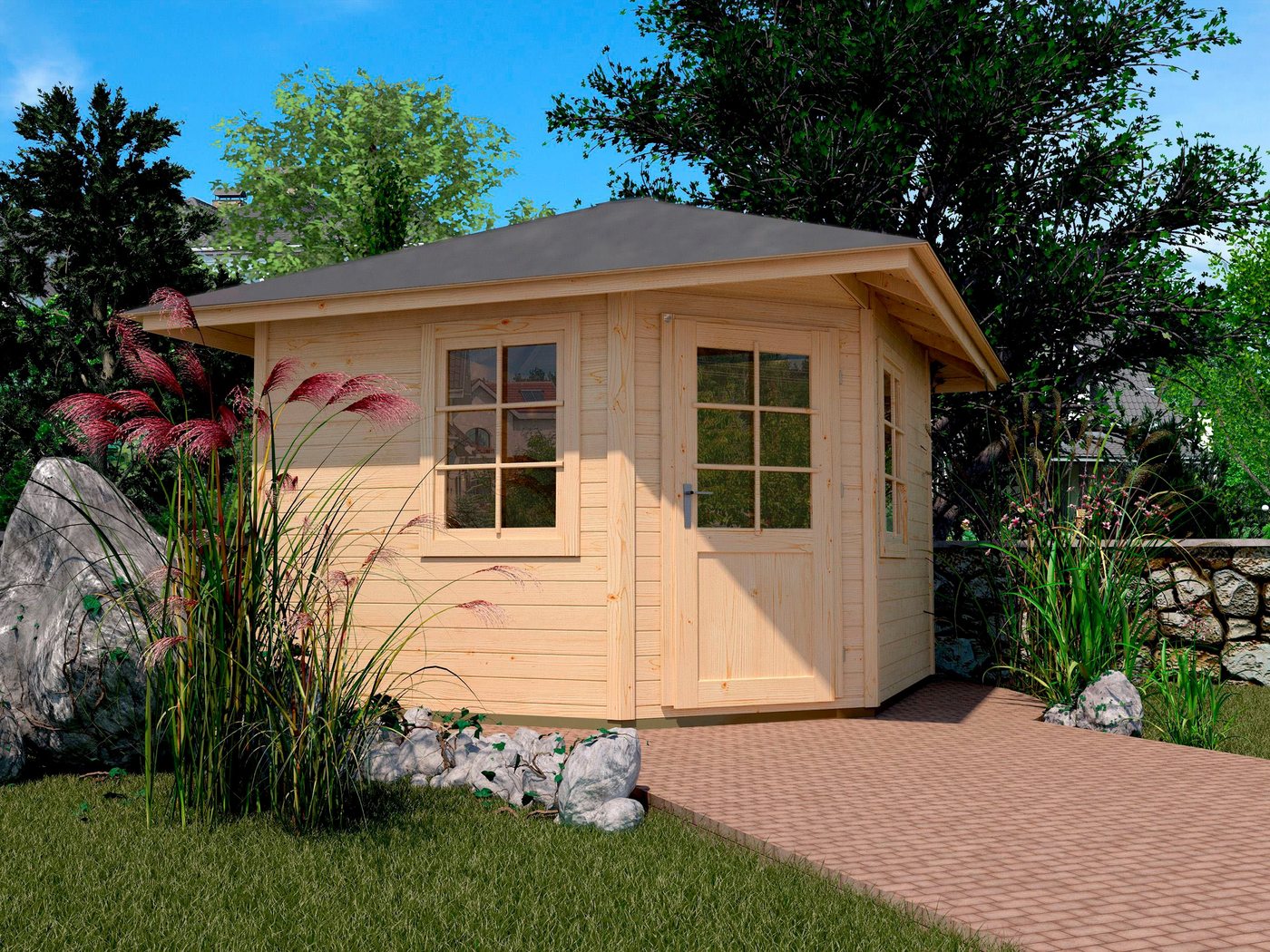Thumbnail - weka Gartenhaus 149 5-Eck Gr.1, 28 mm, BxT: 318x318 cm