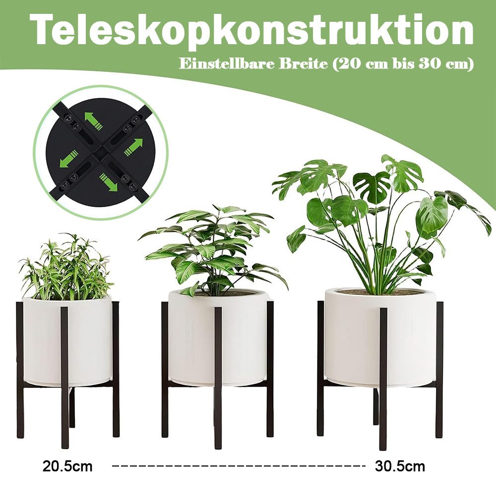 TUWENA Blumenständer Blumenständer Verstellbarer, Pflanzenständer Metall, B günstig online kaufen