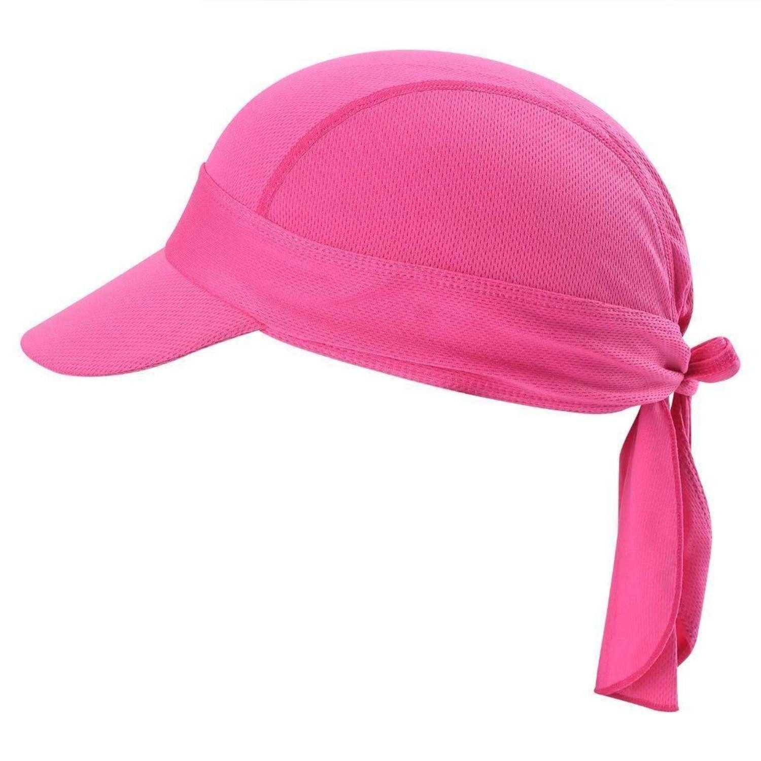 Baseball Cap Bandana Cap Schirm UV Schutz Bikertuch Radsport Rosarot Einheitsgröße