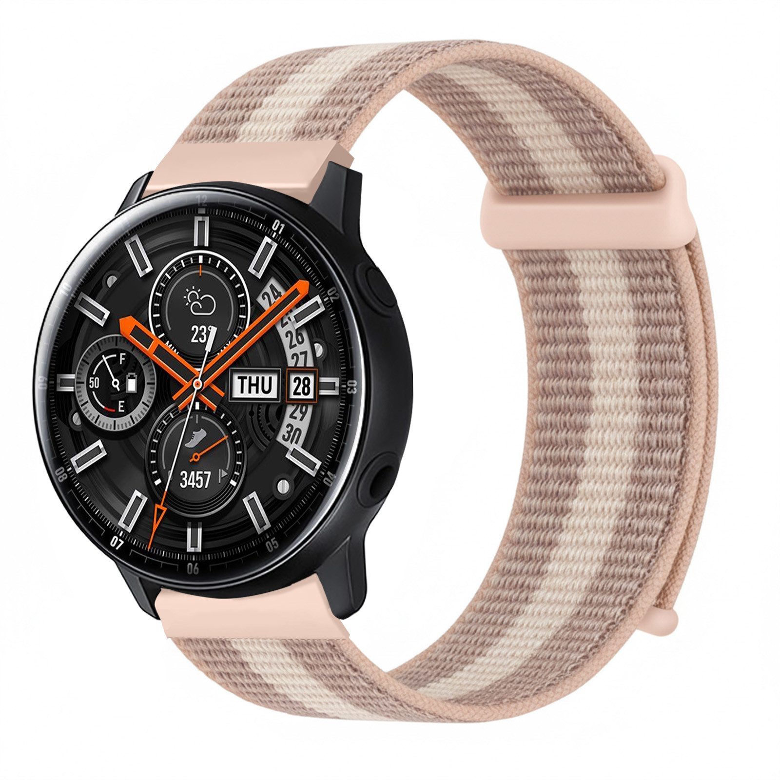 Tec-Expert Smartwatch-Armband für Samsung Galaxy Watch Active 40 mm Armband Ersatz Wechsel Band, Nylon Textil mit Klettverschluss, stufenlos Verstellbar, atmungsaktiv