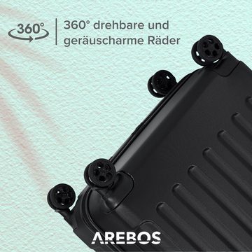 Arebos Kofferset Reisekoffer 4er Set Hartschalen Koffer Trolley S-M-L-XL-Set, 4 Rollen
