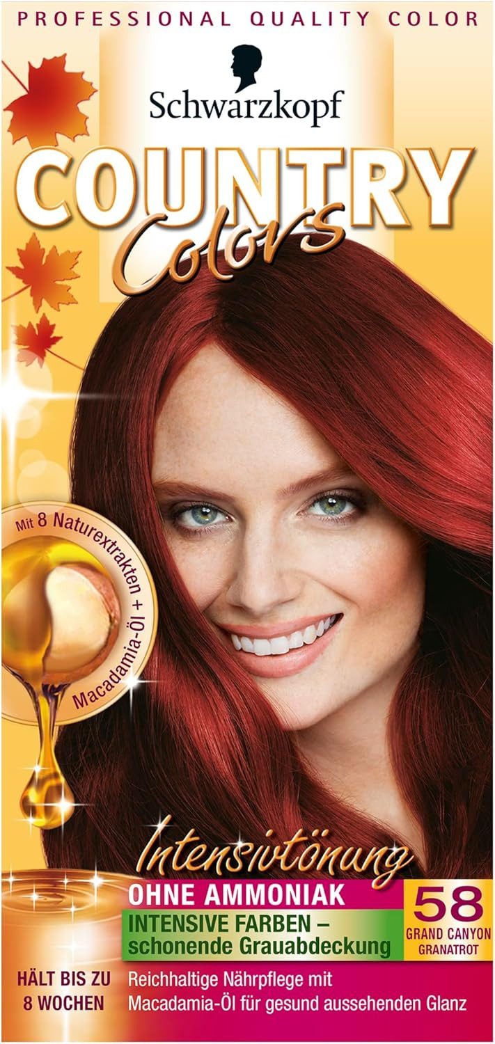 Schwarzkopf Haartönung COUNTRY COLORS 58 Grand Canyon Granatrot