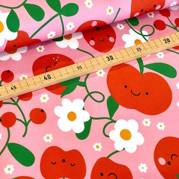 H-Erzmade Stoff Lillestoff Summersweat - Cute Fruits - Meterware (