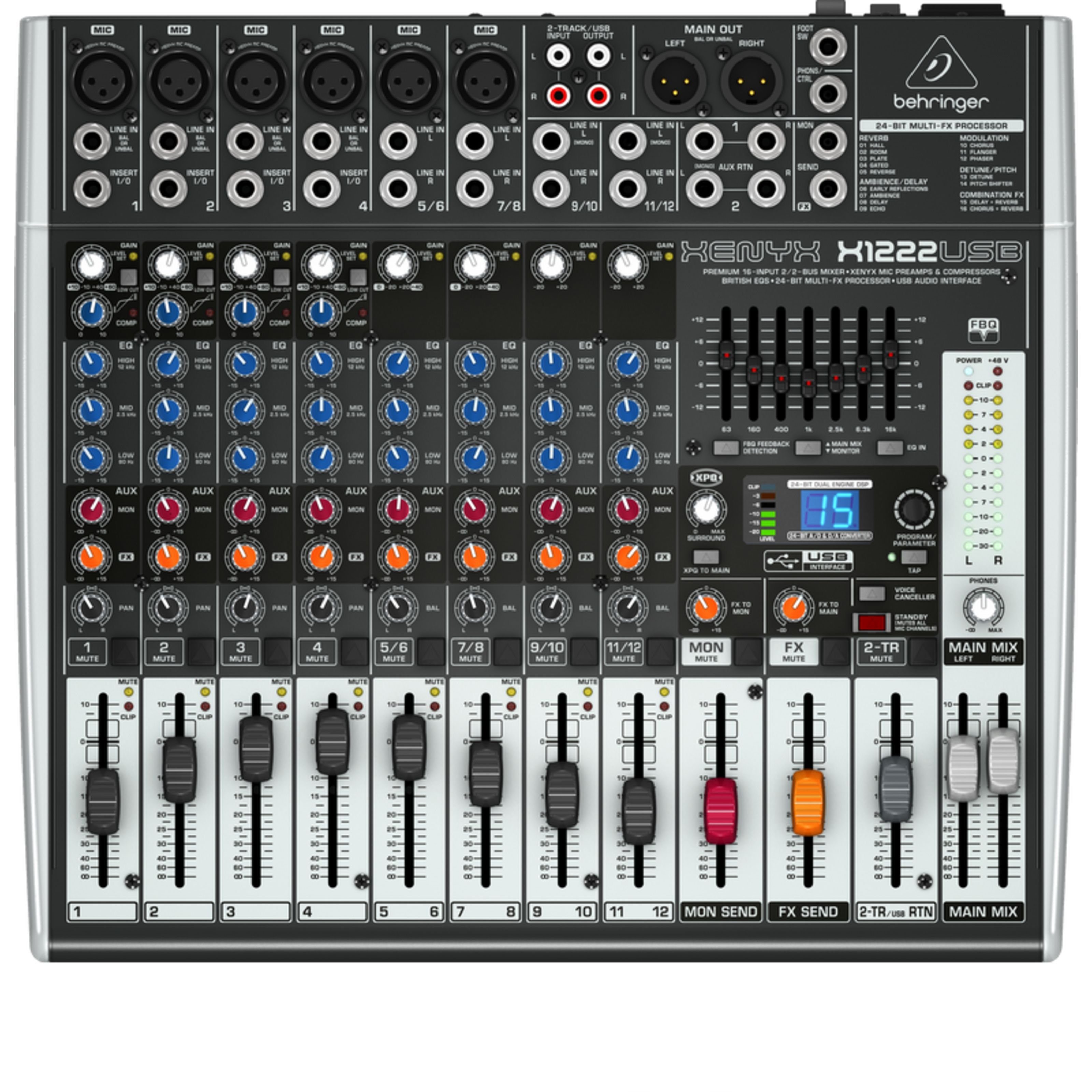 Behringer Mischpult, (XENYX X1222USB, PA Mischpulte, Analog Mixer), XENYX X1222USB - Analogmixer