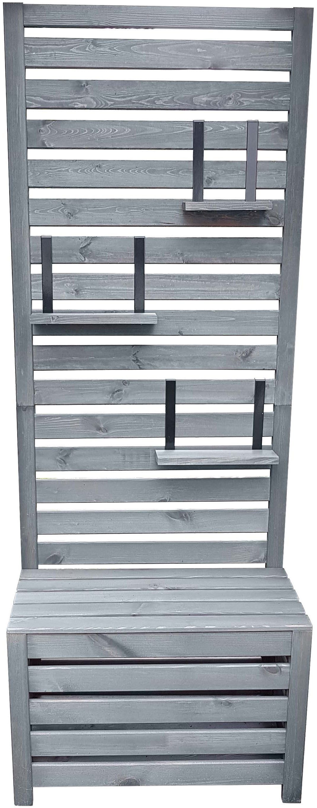 promadino Spalier für Balkon und Garten, Sitzgelegenheit und Sichtschutz, L70xT40xH180cm, Volumen: 91 Liter