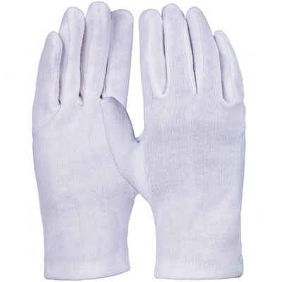 PRO FIT by Fitzner Baumwollhandschuhe Baumwoll-Trikot-Handschuh, reinweiß, (12, Paar)