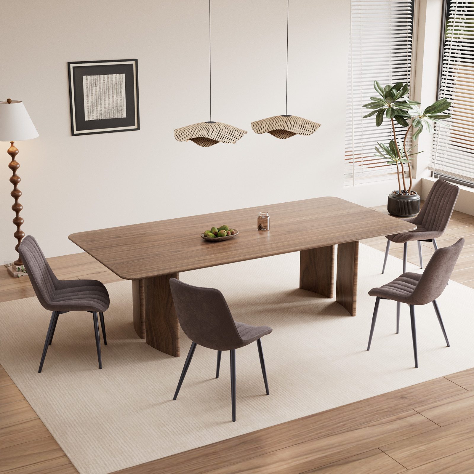 HOMAVO Esszimmerstuhl YZ1 STUHL-SET 4 Stück in Lederlook oder Samt günstig online kaufen