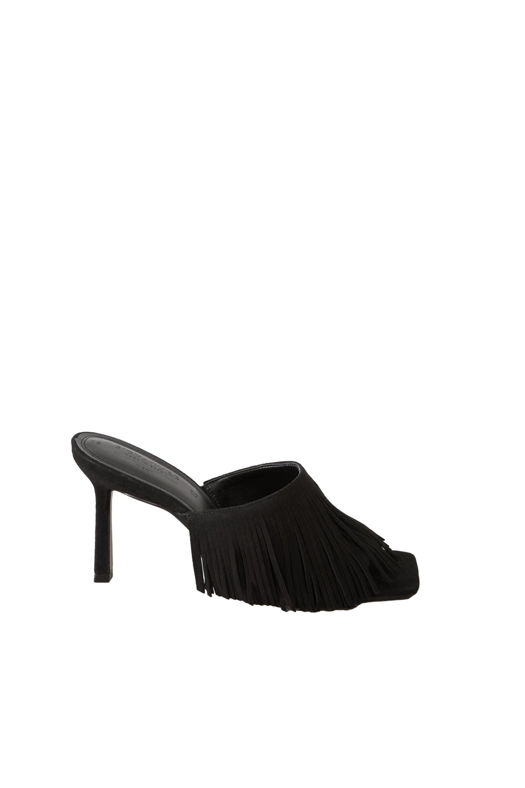 Next Signature Premium Leder-Riemchensandalen, Fransen Pantolette (1-tlg)