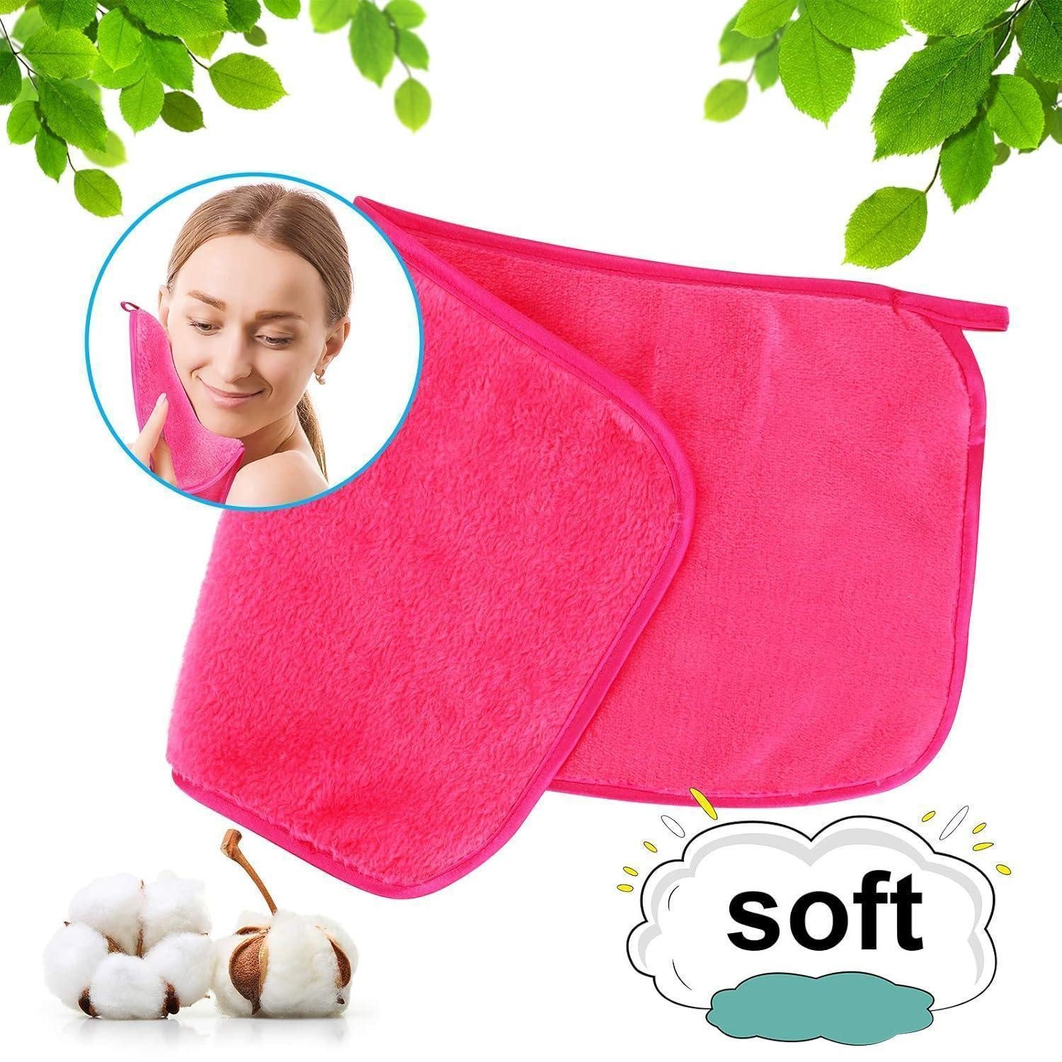 PHOGARY Gesichtsreinigungstücher Abschminktücher Mikrofaser 5 Stück Make-Up Entferner Tuch hypoallergen