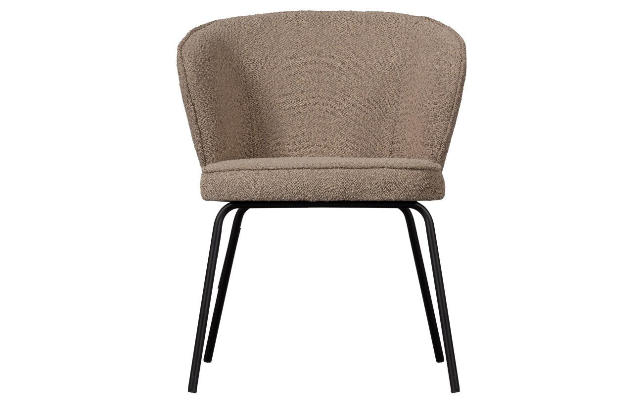 WOOOD Stuhl Admit aus Boucléstoff, Beige