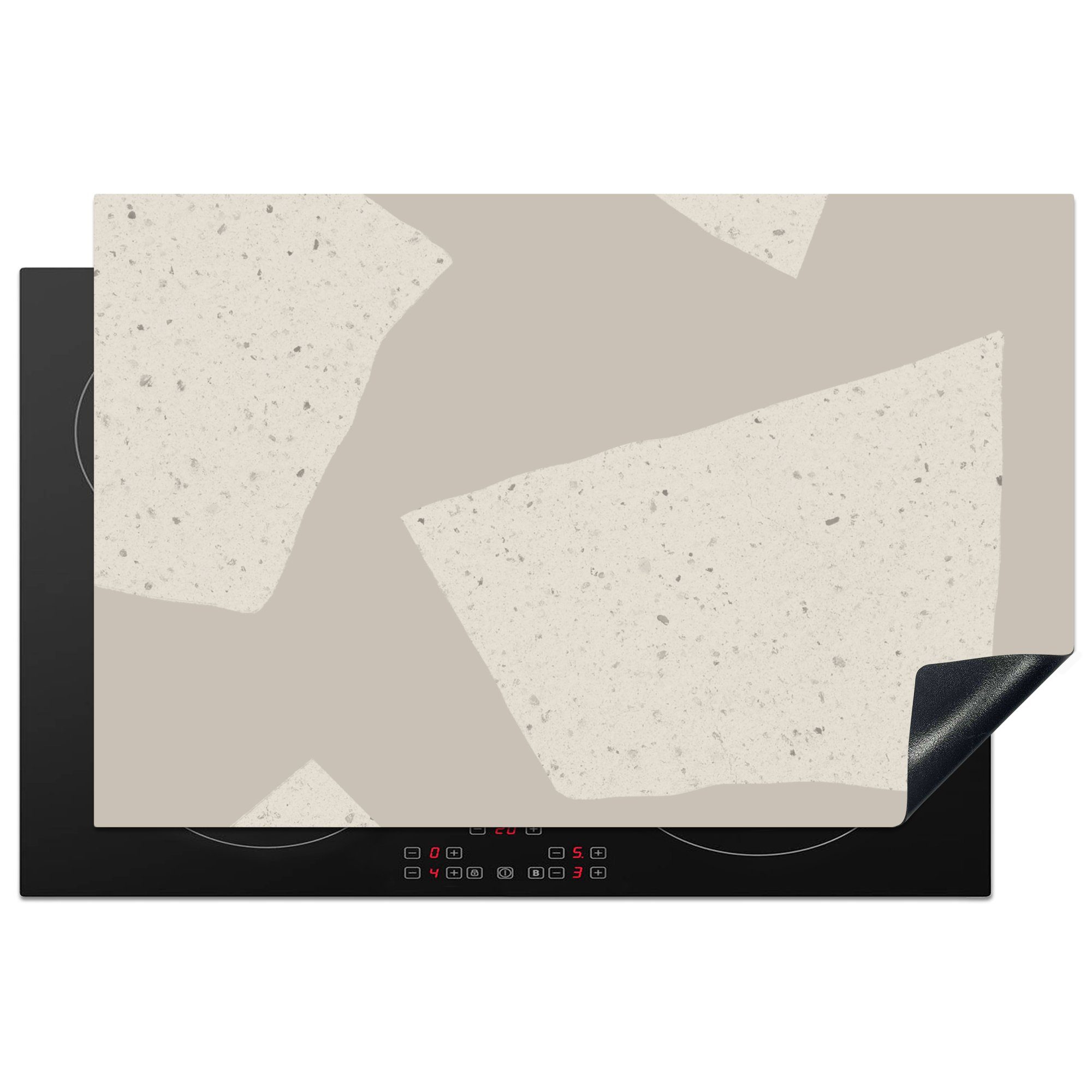 MuchoWow Herdblende-/Abdeckplatte Terrazzo - die tlg), - Vinyl, - küche, Pastell 81x52 für Abstrakt Schutz Ceranfeldabdeckung Muster, (1 Induktionskochfeld cm