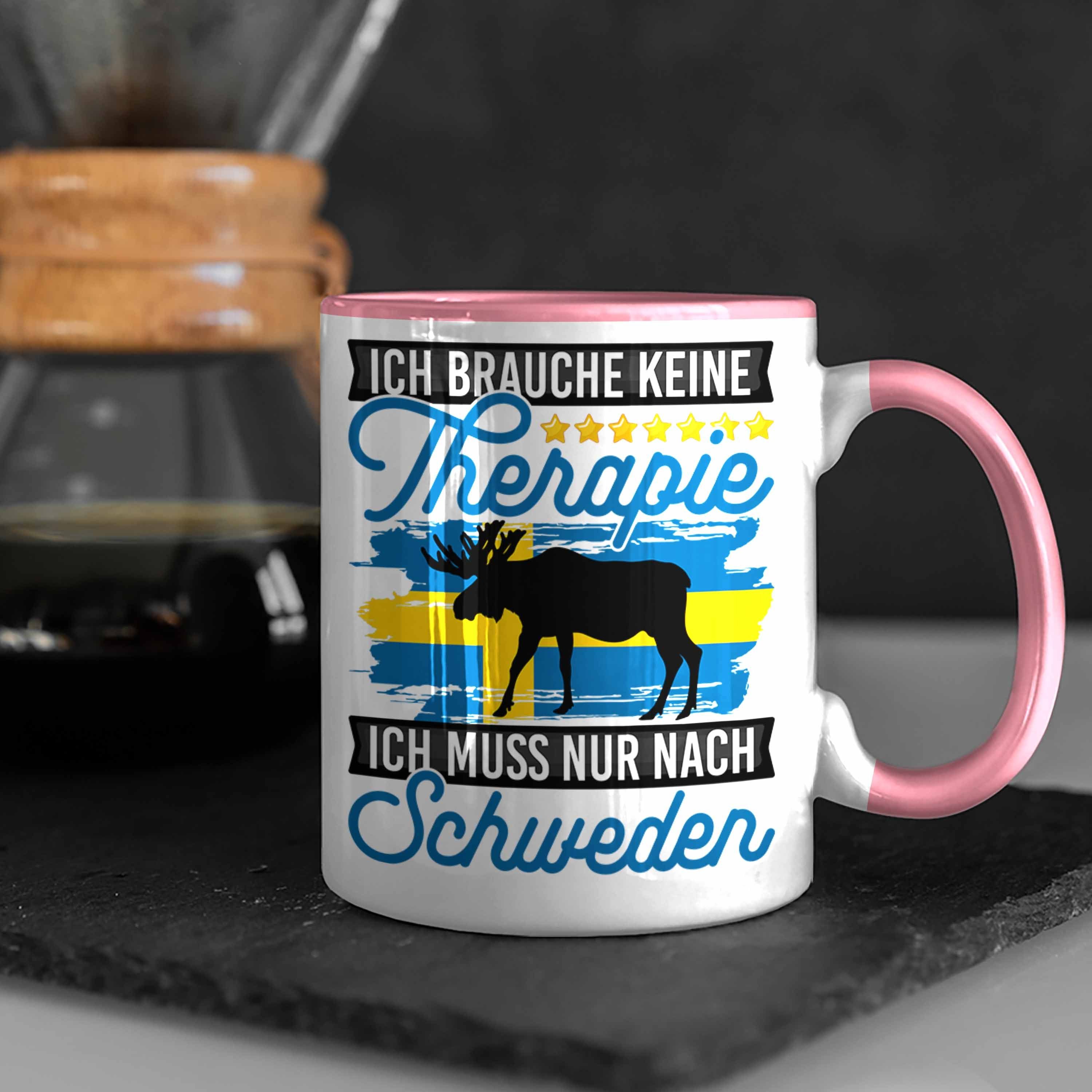 Trendation Schweden Keine Therapie Brauche Ic Tasse Tasse Rosa Ich Schweden Urlaub Geschenk