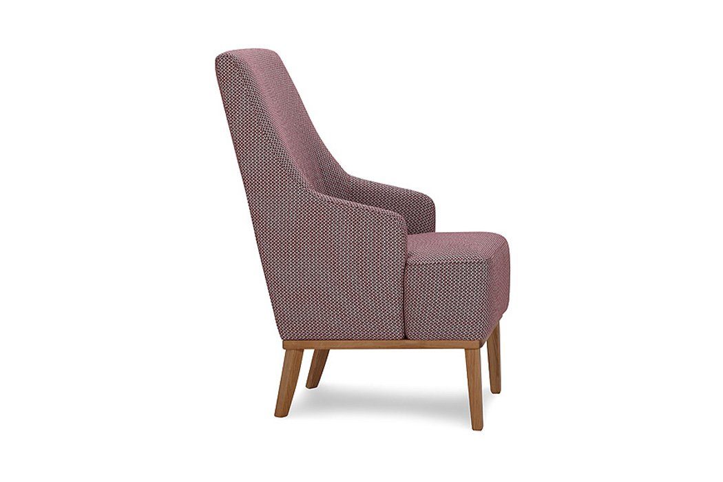JVmoebel Sessel, 1 Lounge Rot Leder Textil Stuhl Fernseh Sessel Designer Stoff Relex Polster Sitzer