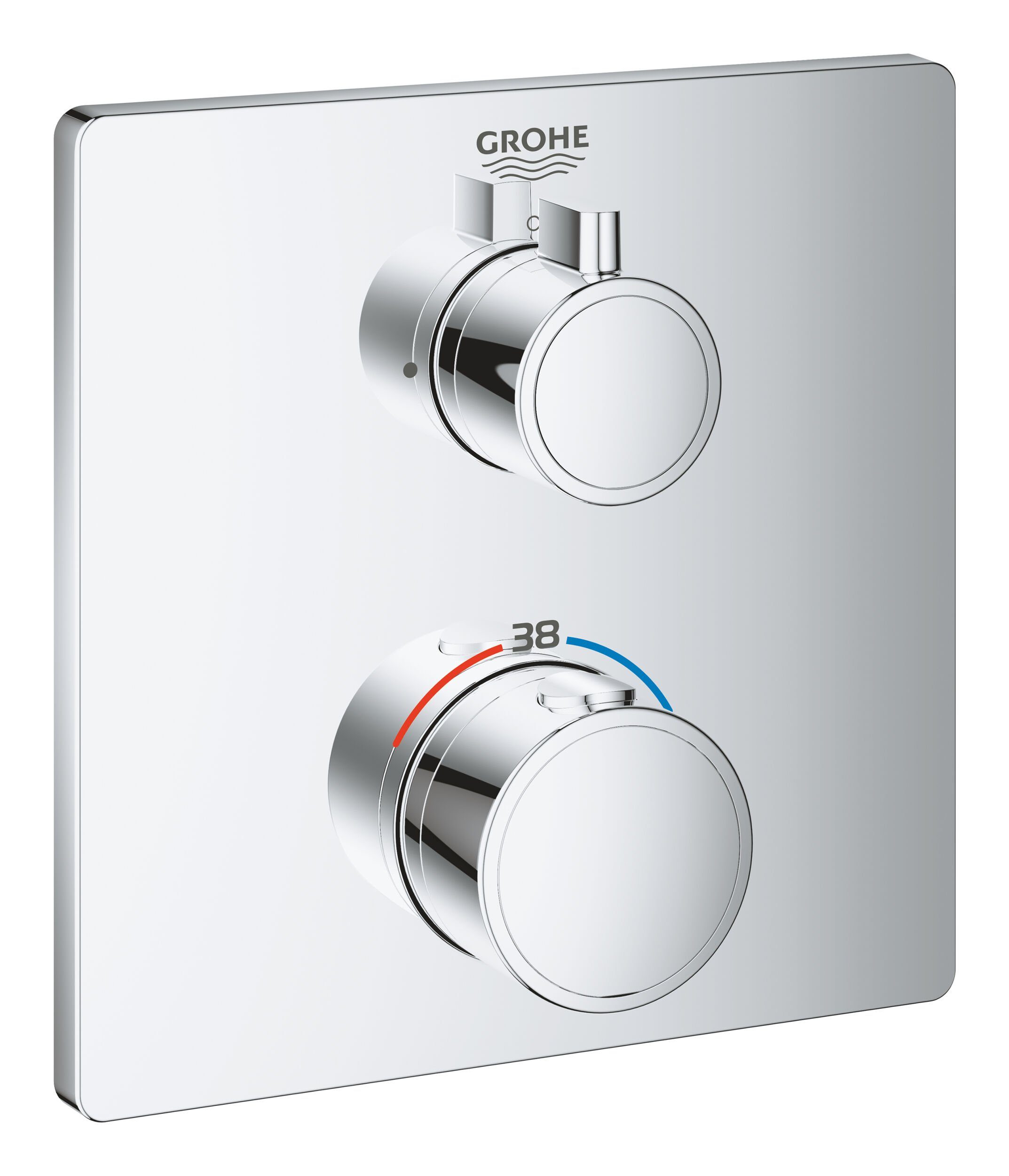 Grohe Brausethermostat »Grohtherm« Thermostat-Brausebatterie Design eckig  Chrom