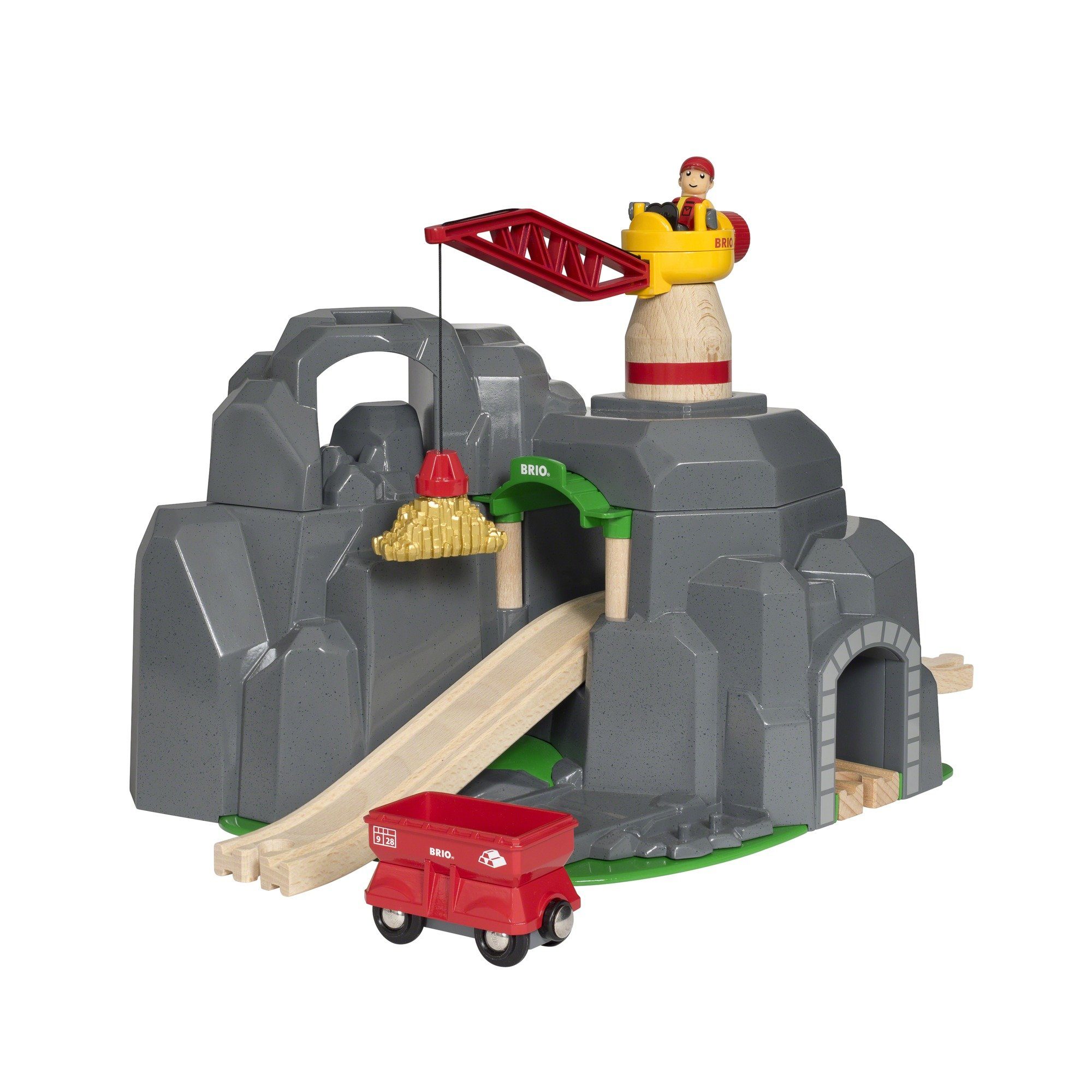 BRIO® Spielzeugeisenbahn-Set BRIO World World Große Goldmine mit Sound-Tunnel