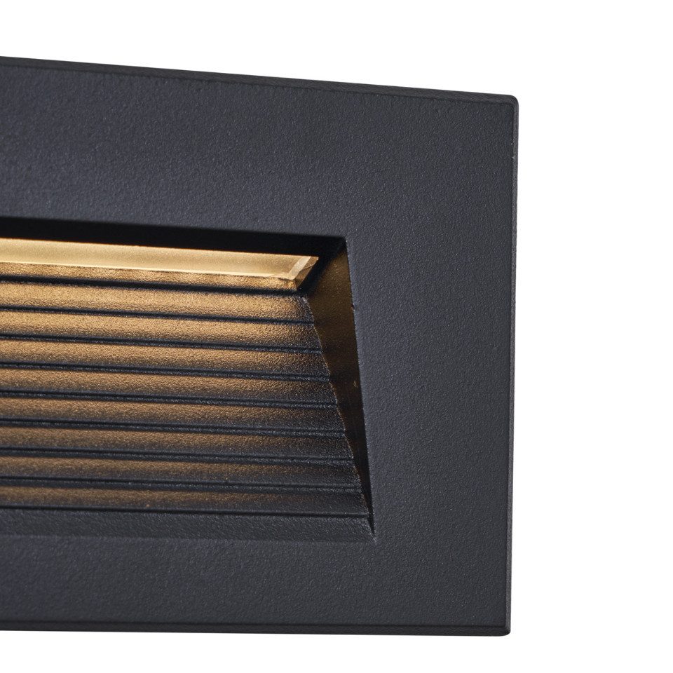 Qazqa LED Einbaustrahler Trem, LED fest integriert, Extra-Warmweiß, QAZQA Außen Einbau­leuchte, integrated, Schwarz, Aluminium, Modern