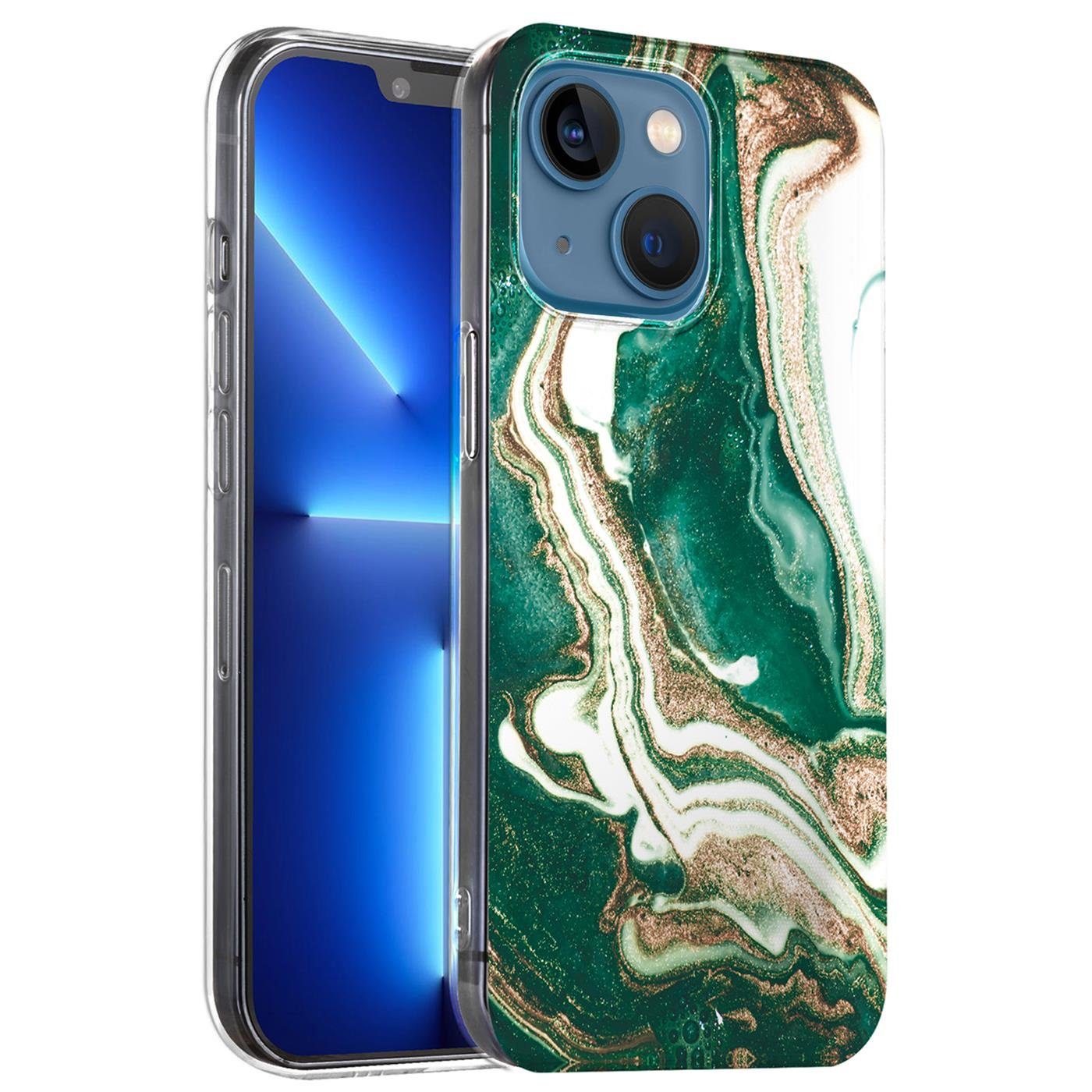 CoolGadget Handyhülle Marmor Slim Case für iPhone 13 6,1 Zoll, Hülle Dünne Silikon Schutzhülle für Apple iPhone 13 Hülle