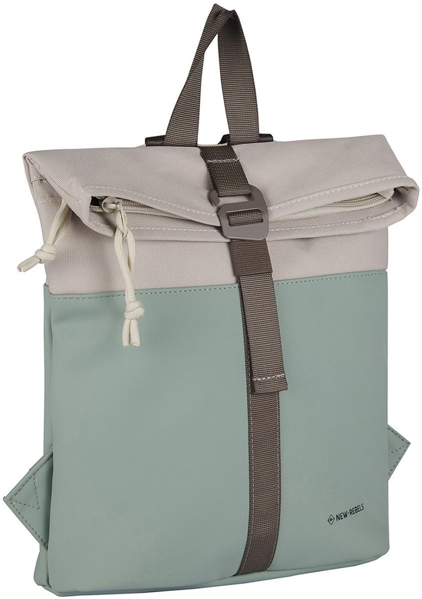 NEW REBELS Cityrucksack Backham Los Angeles Salie Grün 9L Rolltop