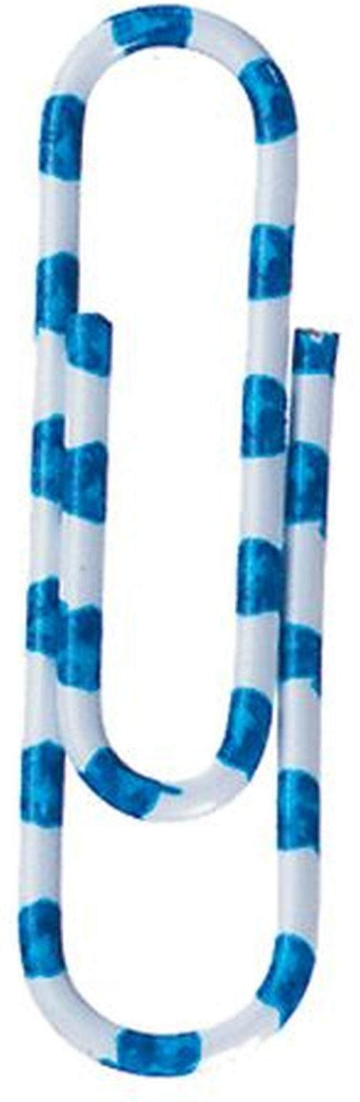 ALCO Büroklammer Briefklammer Zebra kunststoffüberzogen 28mm weiß-blau VE=300 Stück