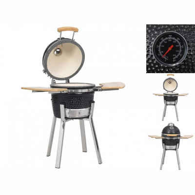 vidaXL Holzkohlegrill Kamado Grill BBQ Smoker Keramik 81 cm