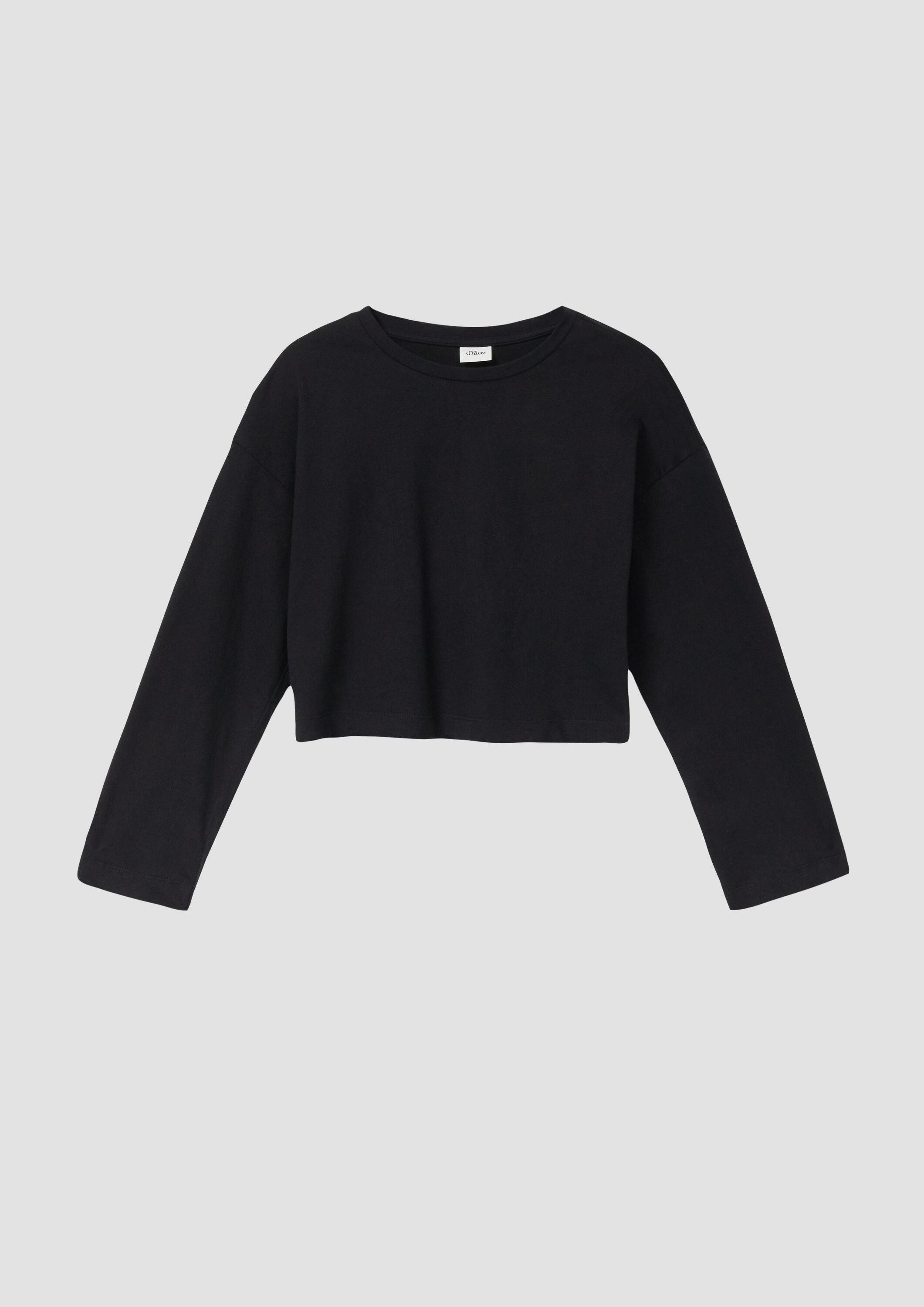 s.Oliver Langarmshirt T-Shirt Cropped-Longsleeve mit Rückenprint