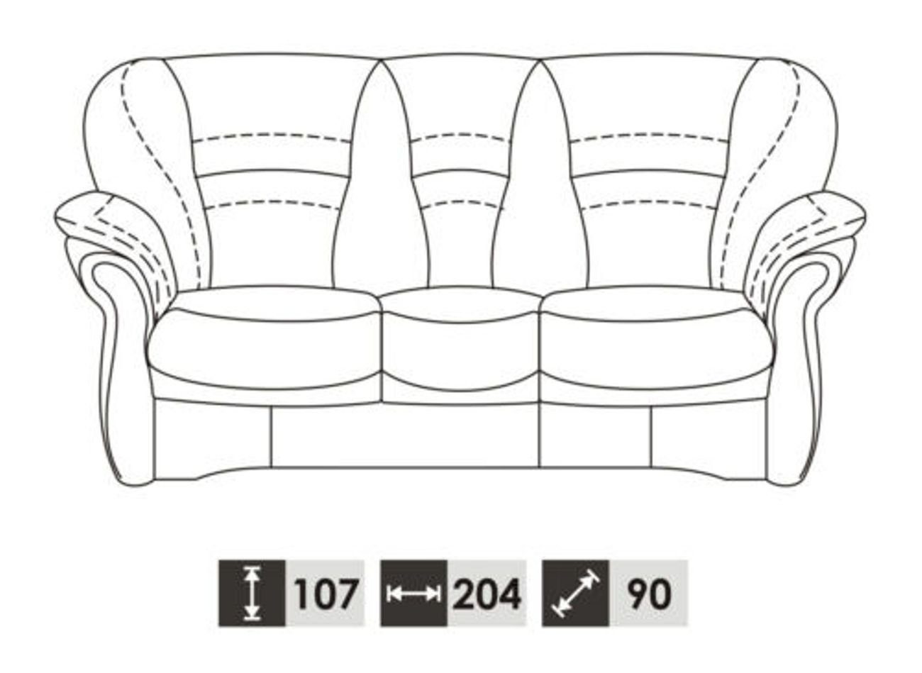 Europe luxus in Klassische Wohnzimmer JVmoebel Made Möbel, Garnitur Sofa 3+1+1