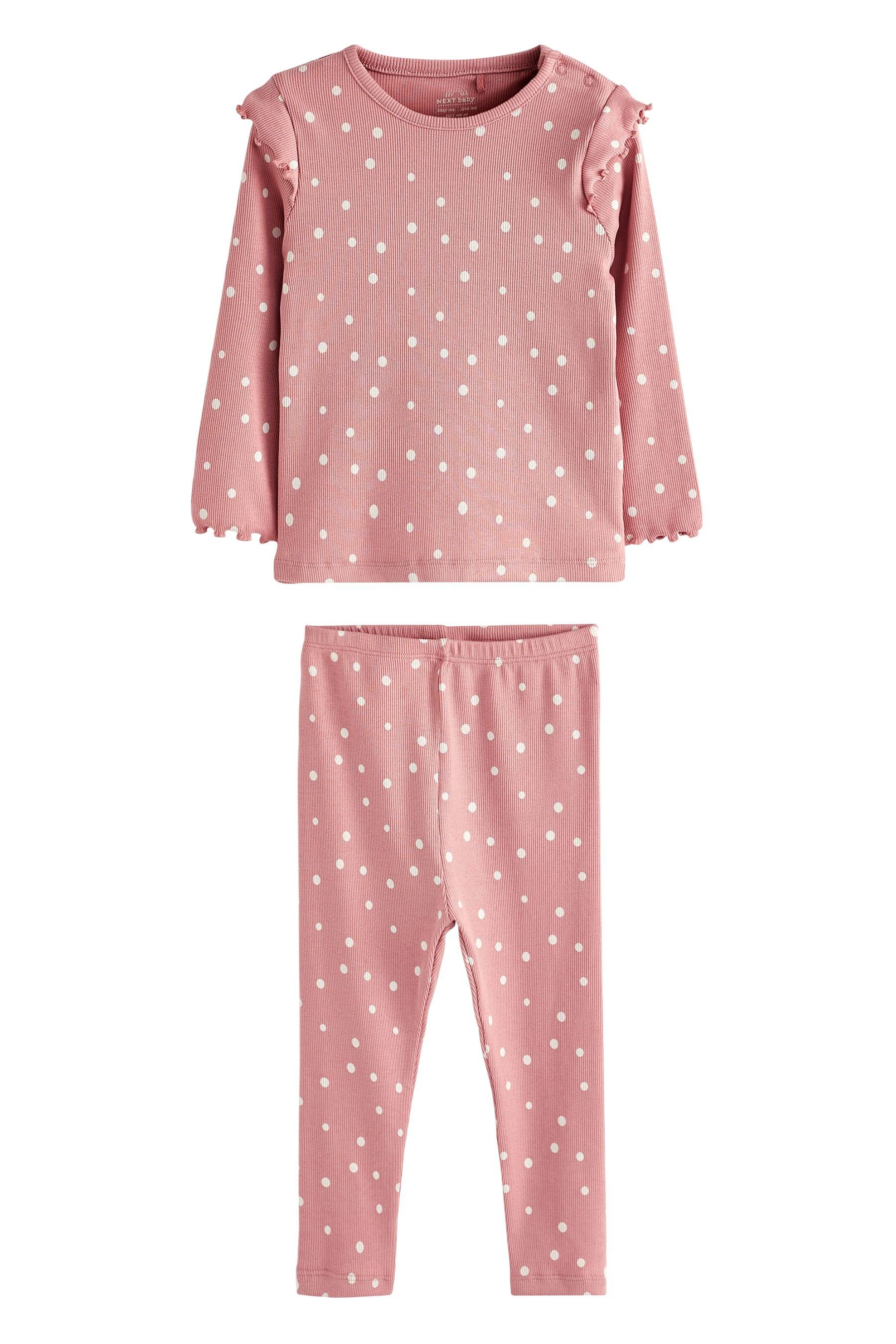 Next Shirt & Leggings fürs im Pink und Oberteil Baby (2-tlg) Leggings Set Dot Polka