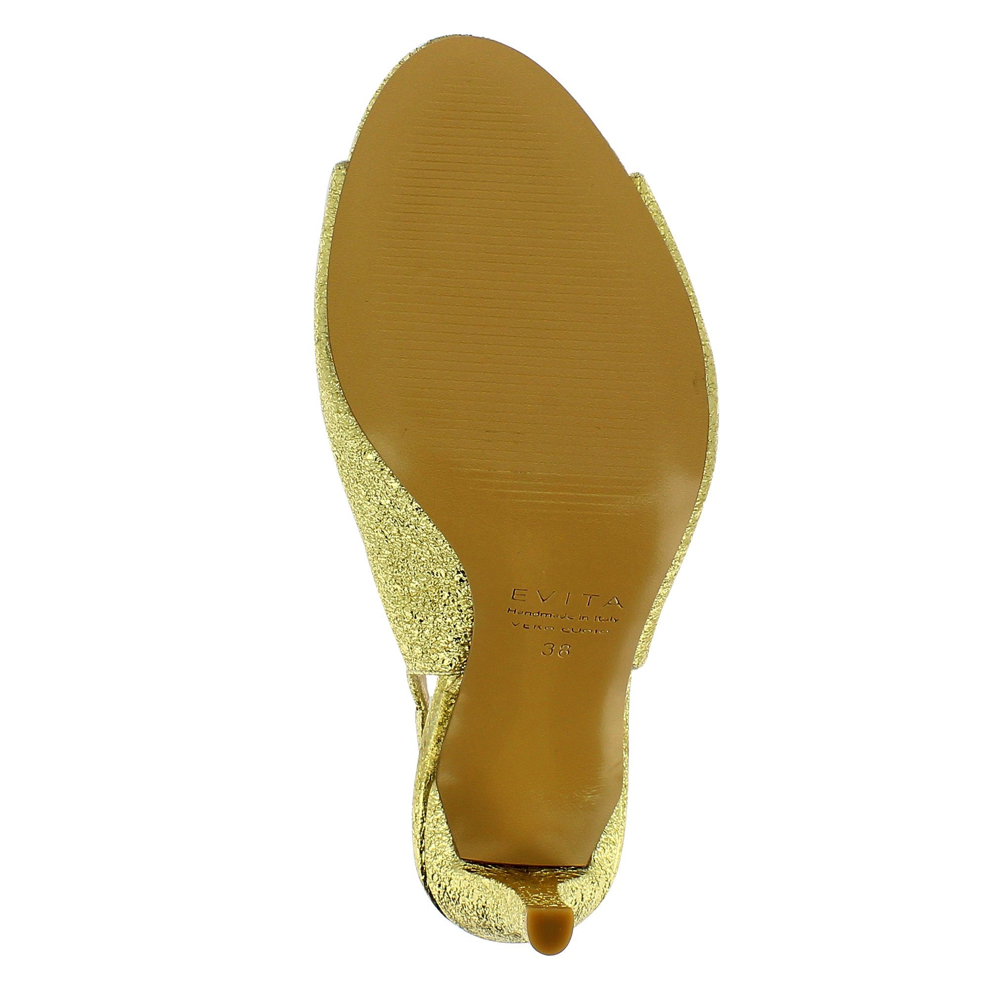 gold FLAVIA Evita Peeptoepumps