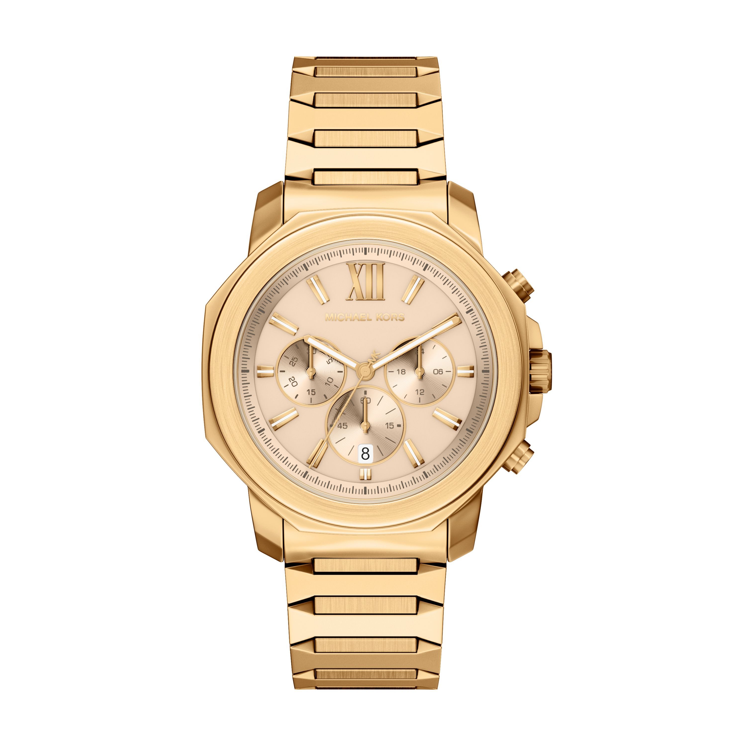 MICHAEL KORS Chronograph PRESCOTT MK9249, Quarzuhr, Armbanduhr, Herrenuhr, Edelstahlarmband, analog, Tag