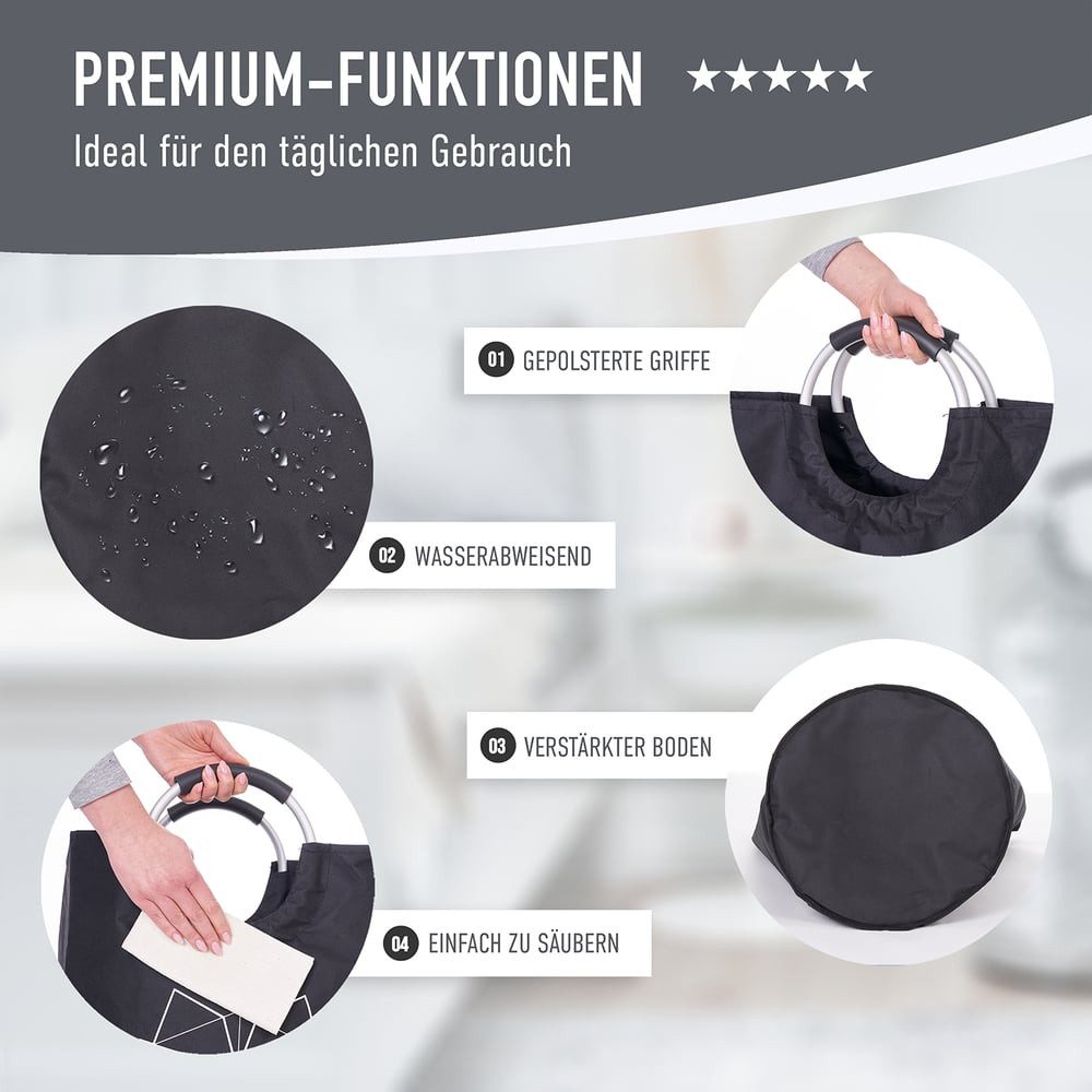 WELLENBORG Wäschekorb Wäschekörbe Laundry baskets faltbar günstig online kaufen