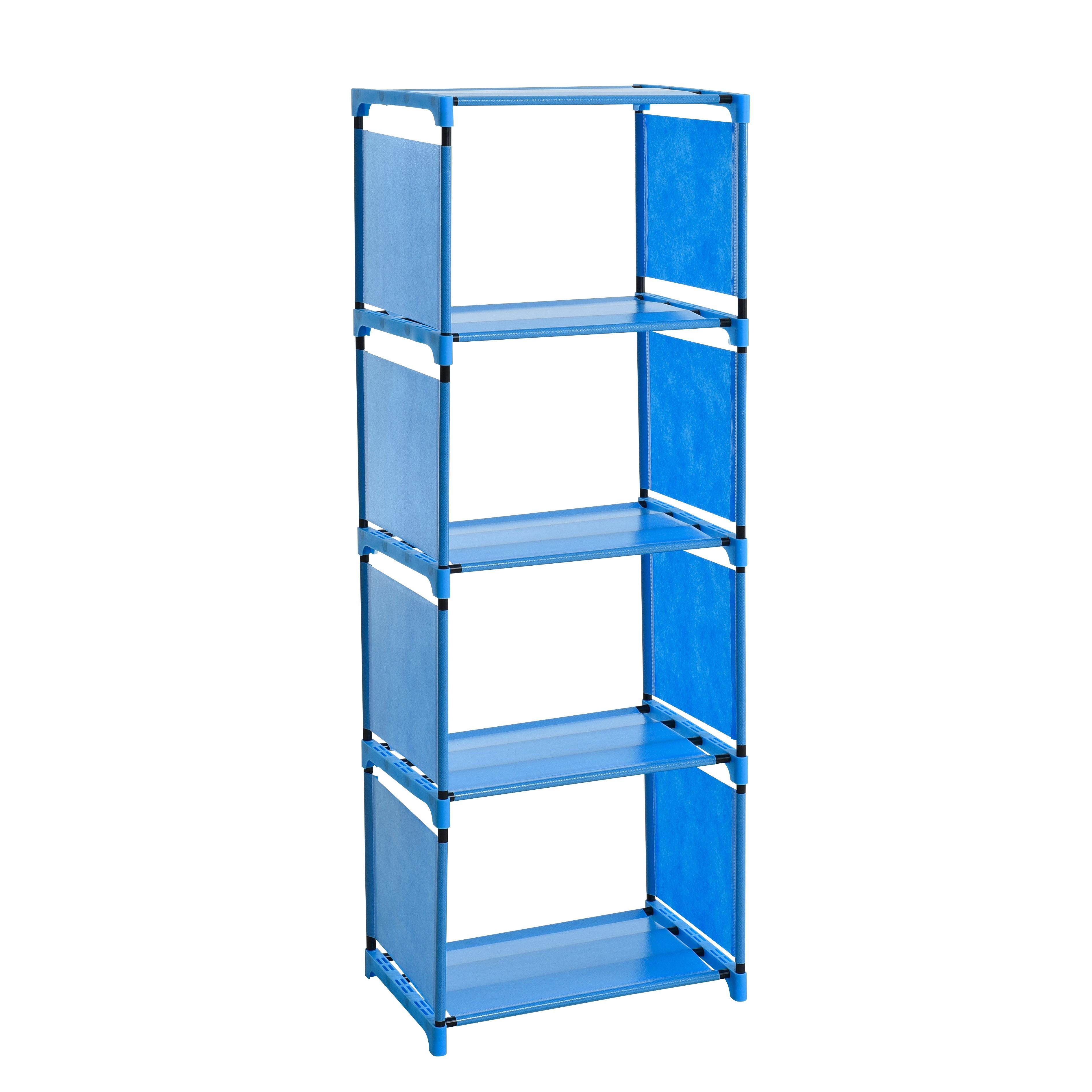 ESTEXO Regal Bücherregal Standregal Bücherschrank Wandregal Stoffregal 4 Fächer B