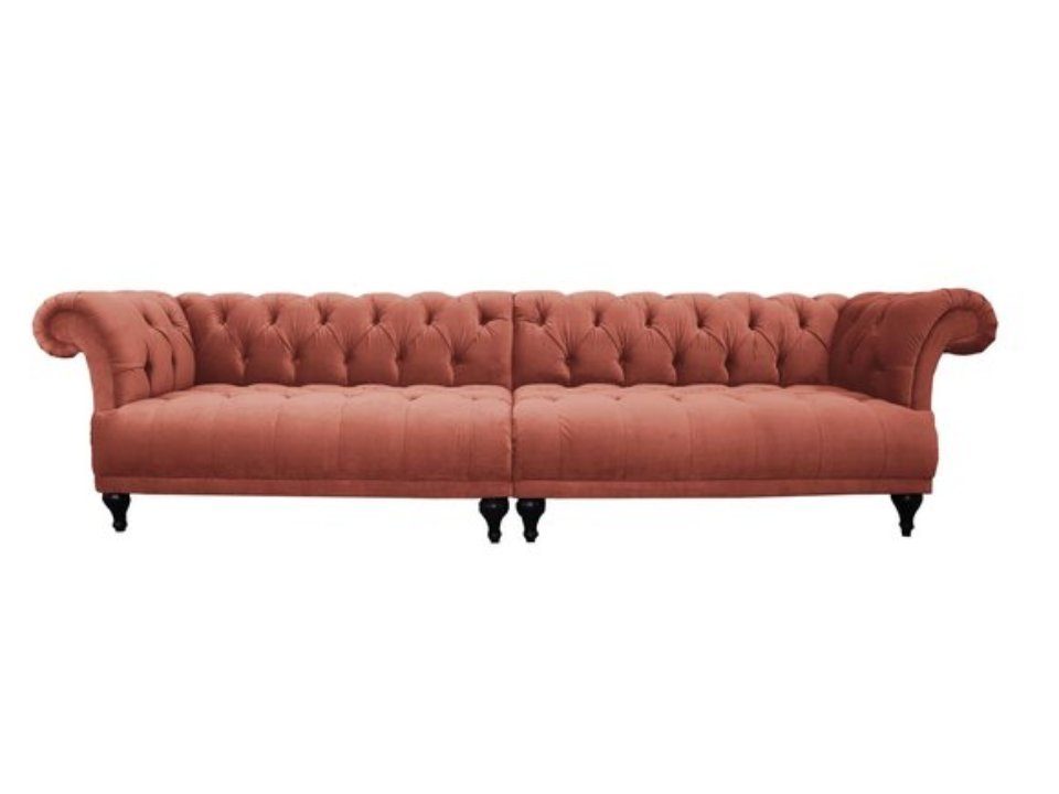JVmoebel Sitzer Sofa Sofa cm 270 Couch Chesterfield-Sofa, 4 Chesterfield Design