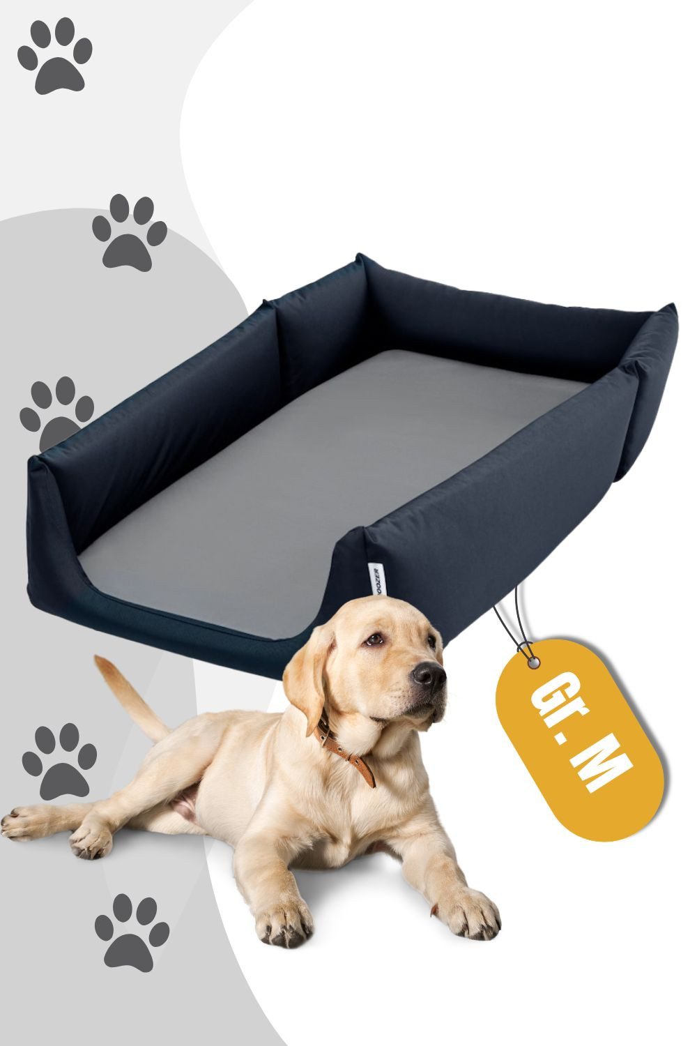 Croozer Fahrradhundeanhänger Hundebett für Mikke, Dog XL, Jokke - Farbe: Moonlight Black