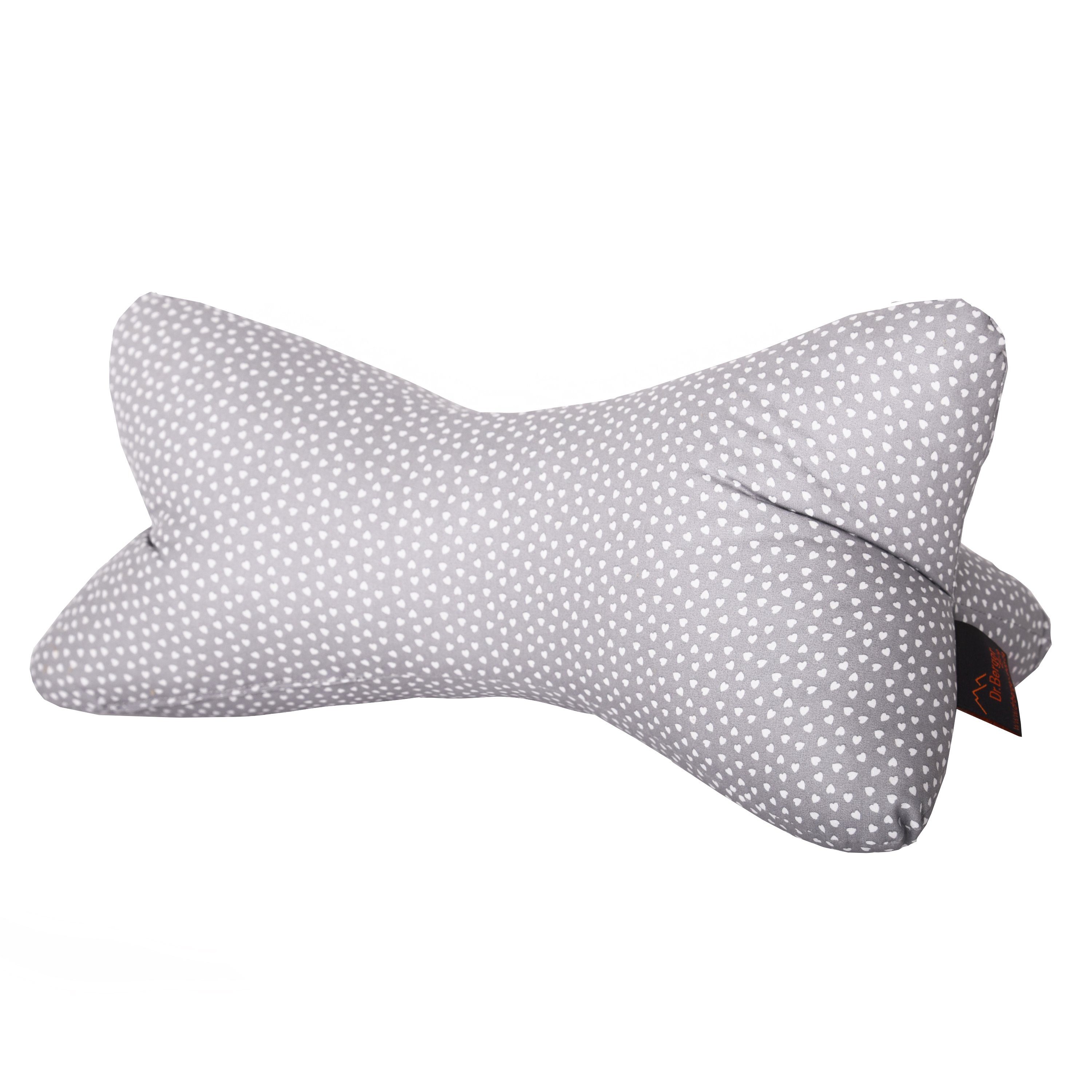 Dr. Berger Living Nackenkissen Leseknochen 40 x 18 cm Miniherz Grau günstig online kaufen