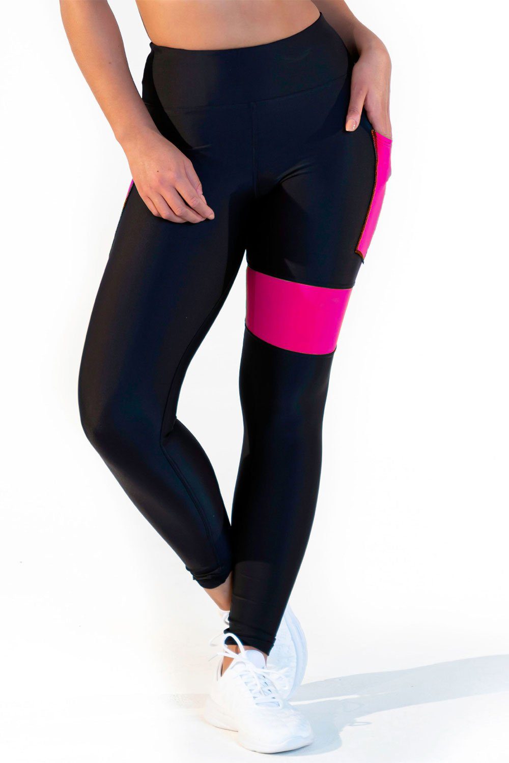 Calao Sporthose Leggings high waist - neon pink FN1281P